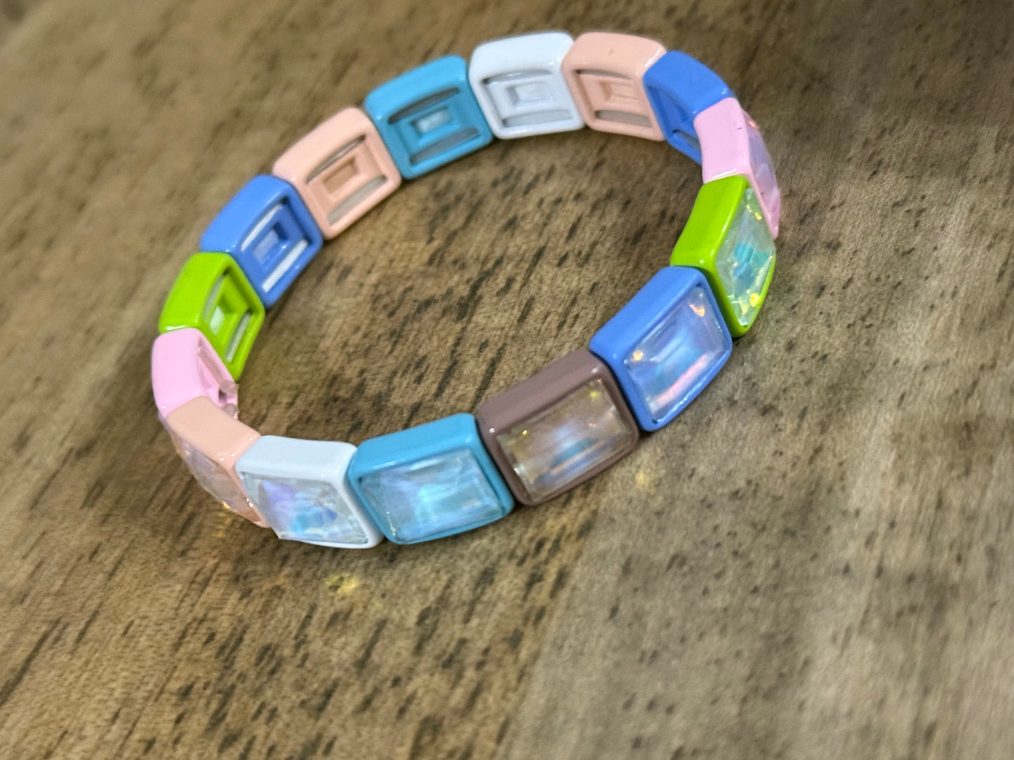 Bling Square Pastel Bracelet