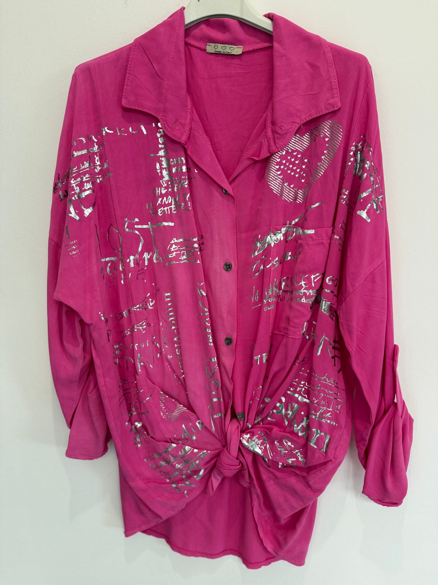 It Is written Blouse in Pink