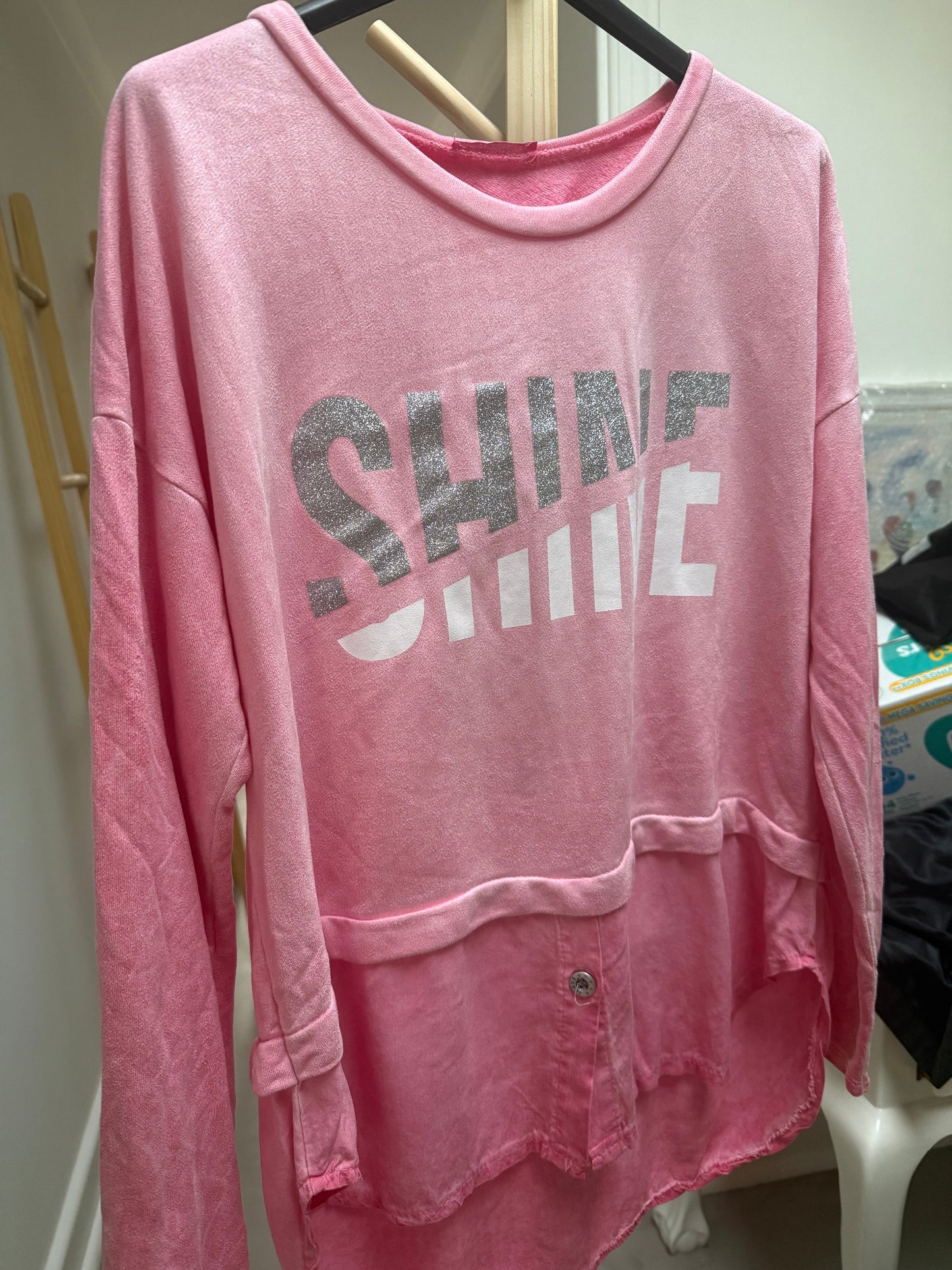 Shine blouse Pink