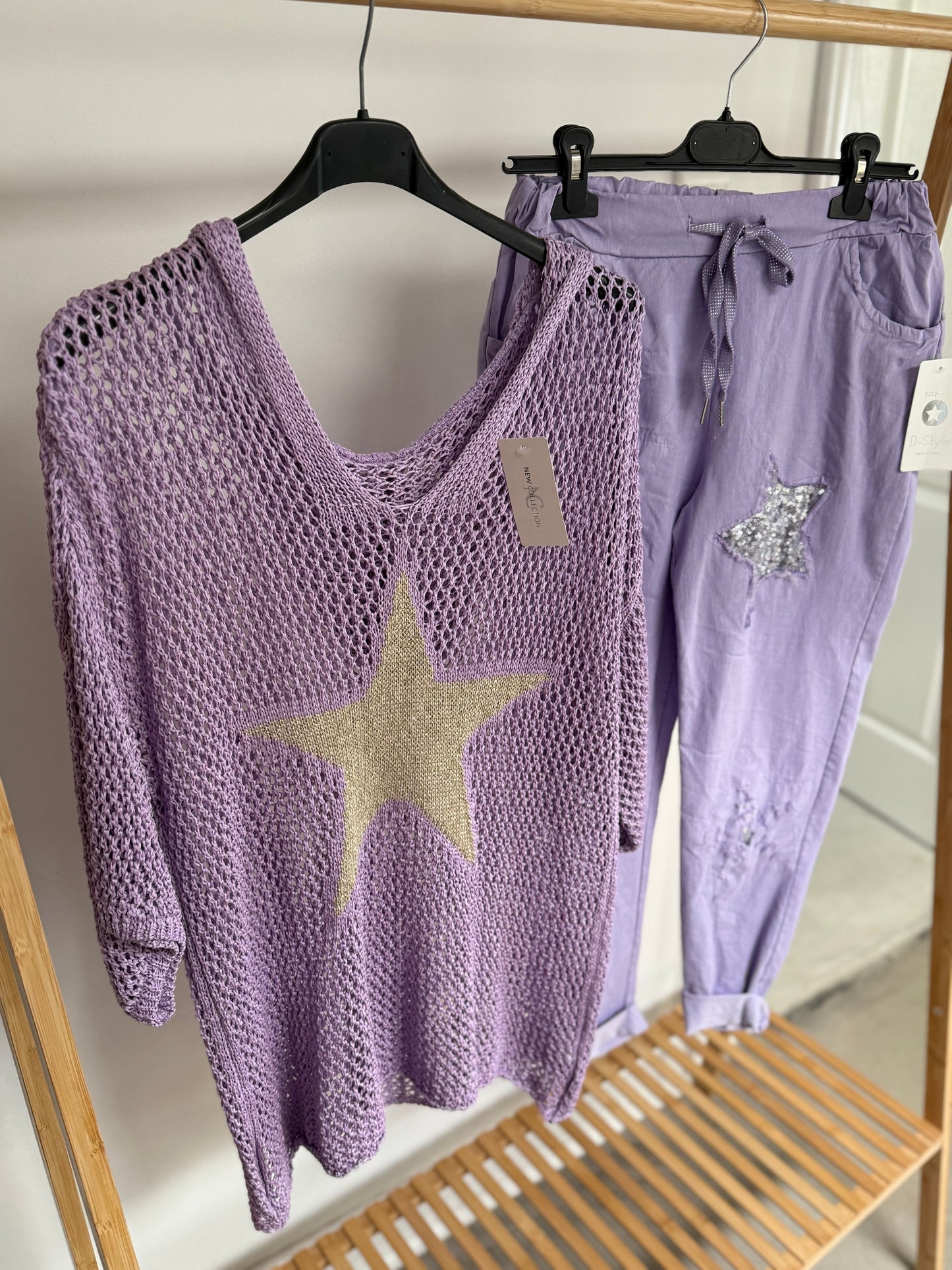 Knitted Stars Lilac