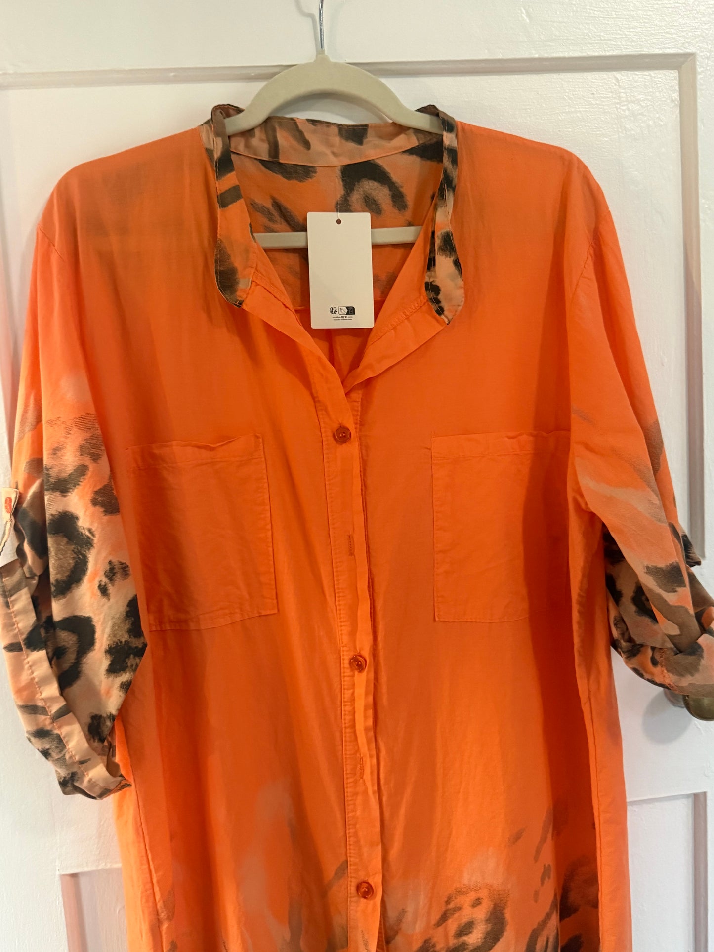 Leopard Dress/Blouse Orange