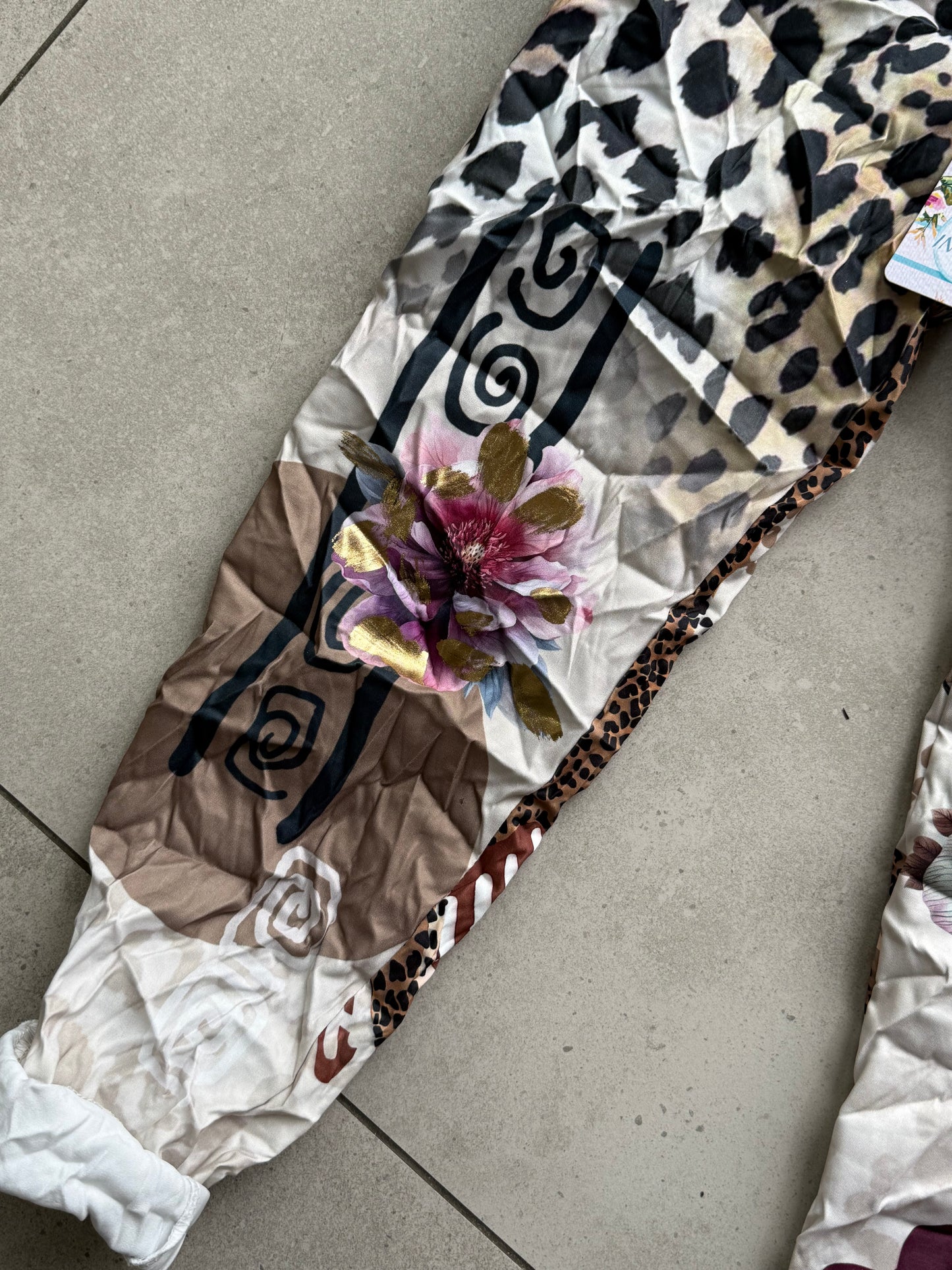 Nude Tribal Leopard Pants