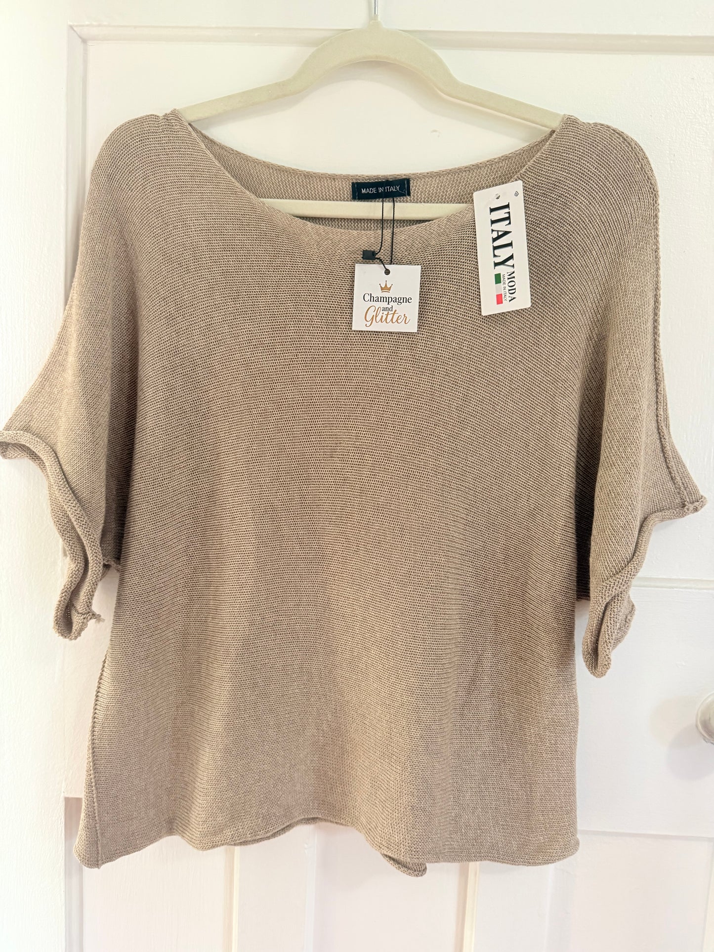 Taupe Light Knitted Blouse