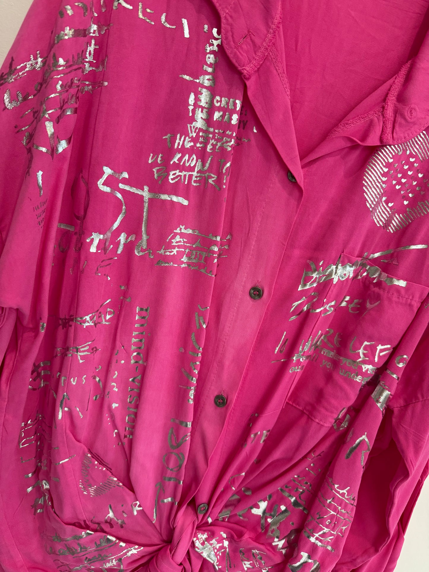 It Is written Blouse in Pink