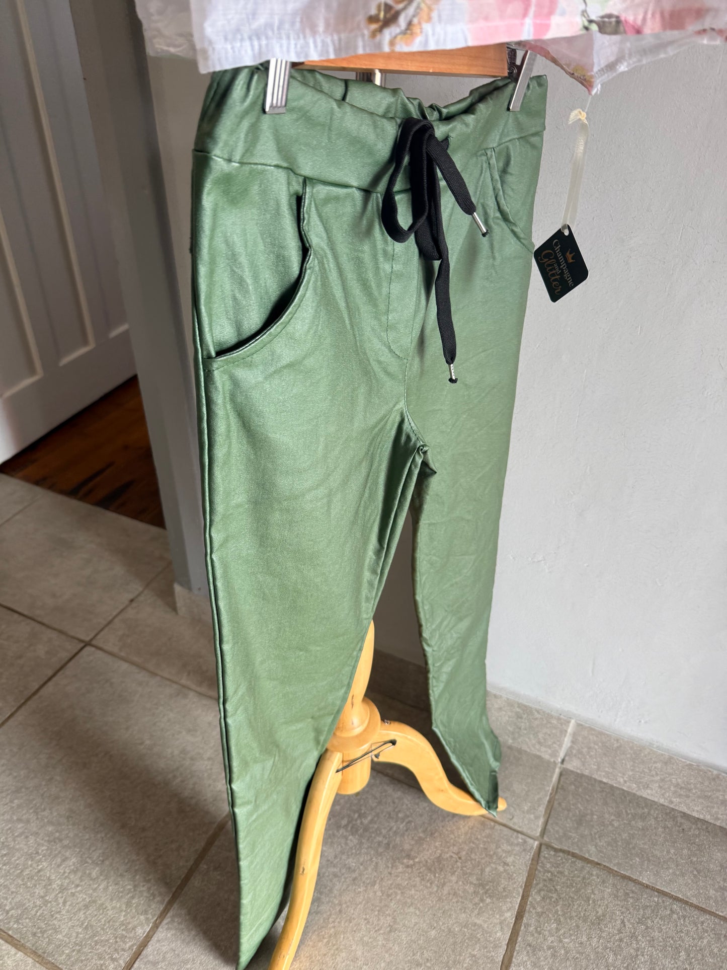 Pleather Pant Green