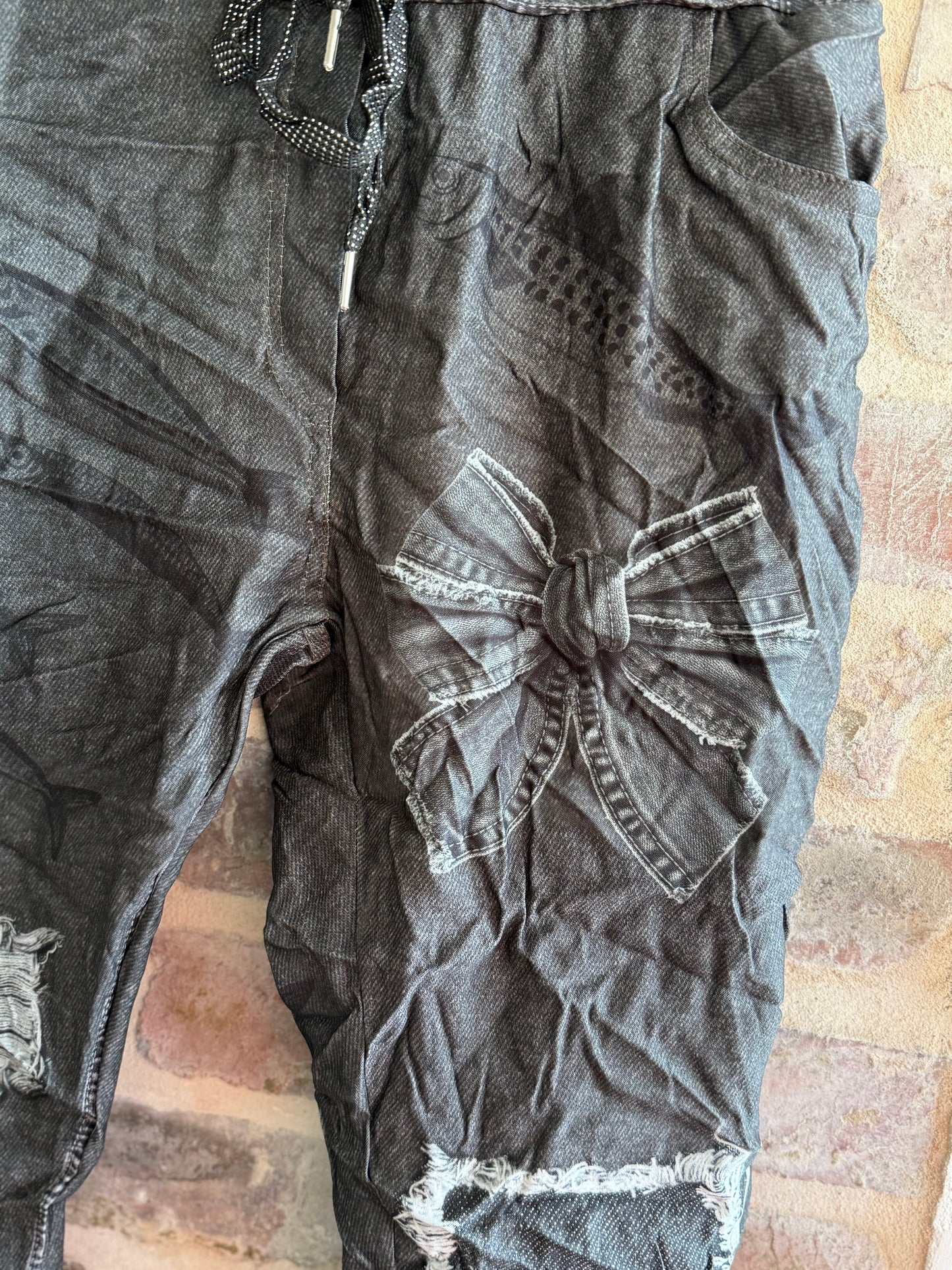 Black Bow Pants