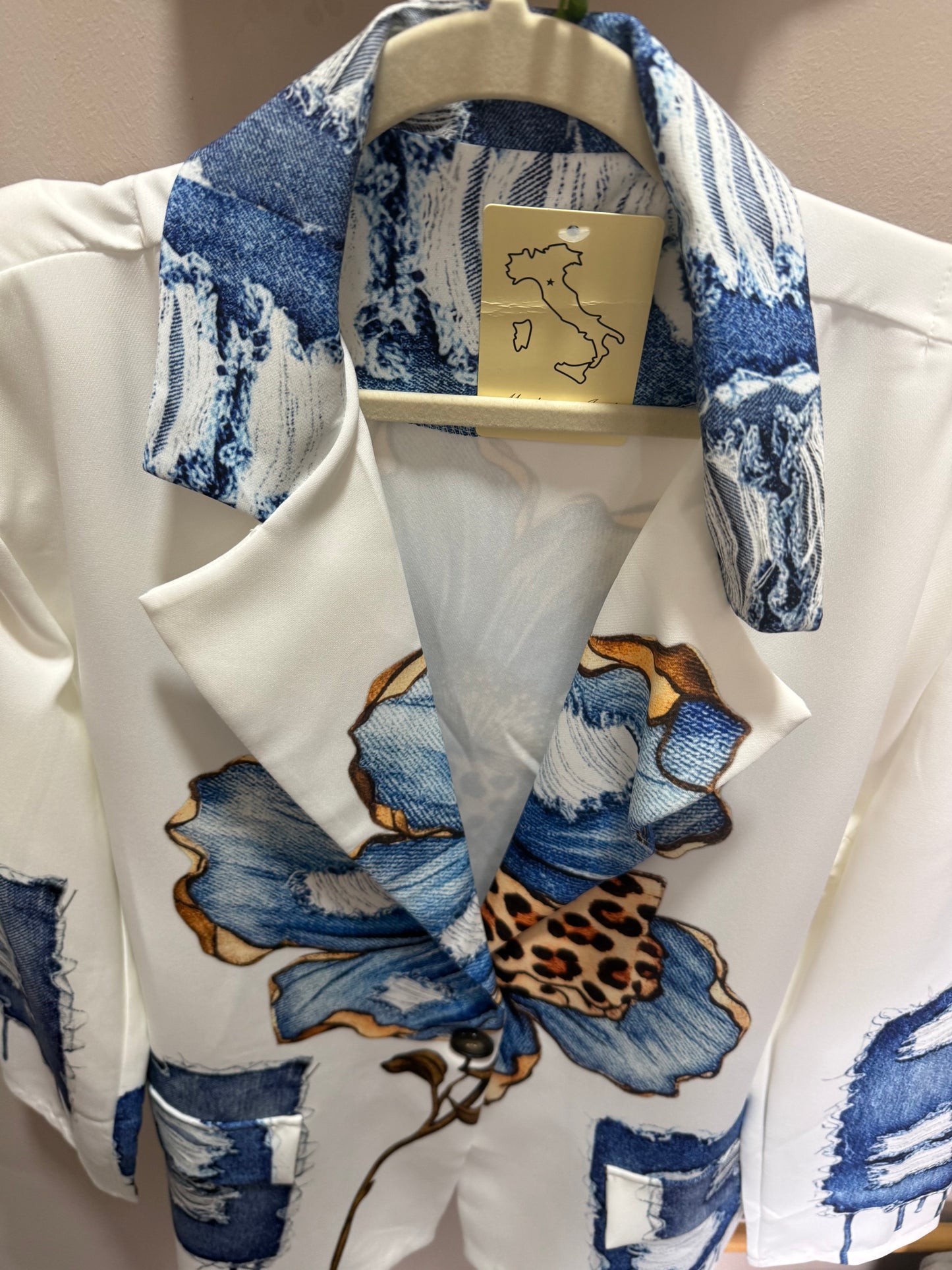 Tatum Satin Jacket_Denim Leopard