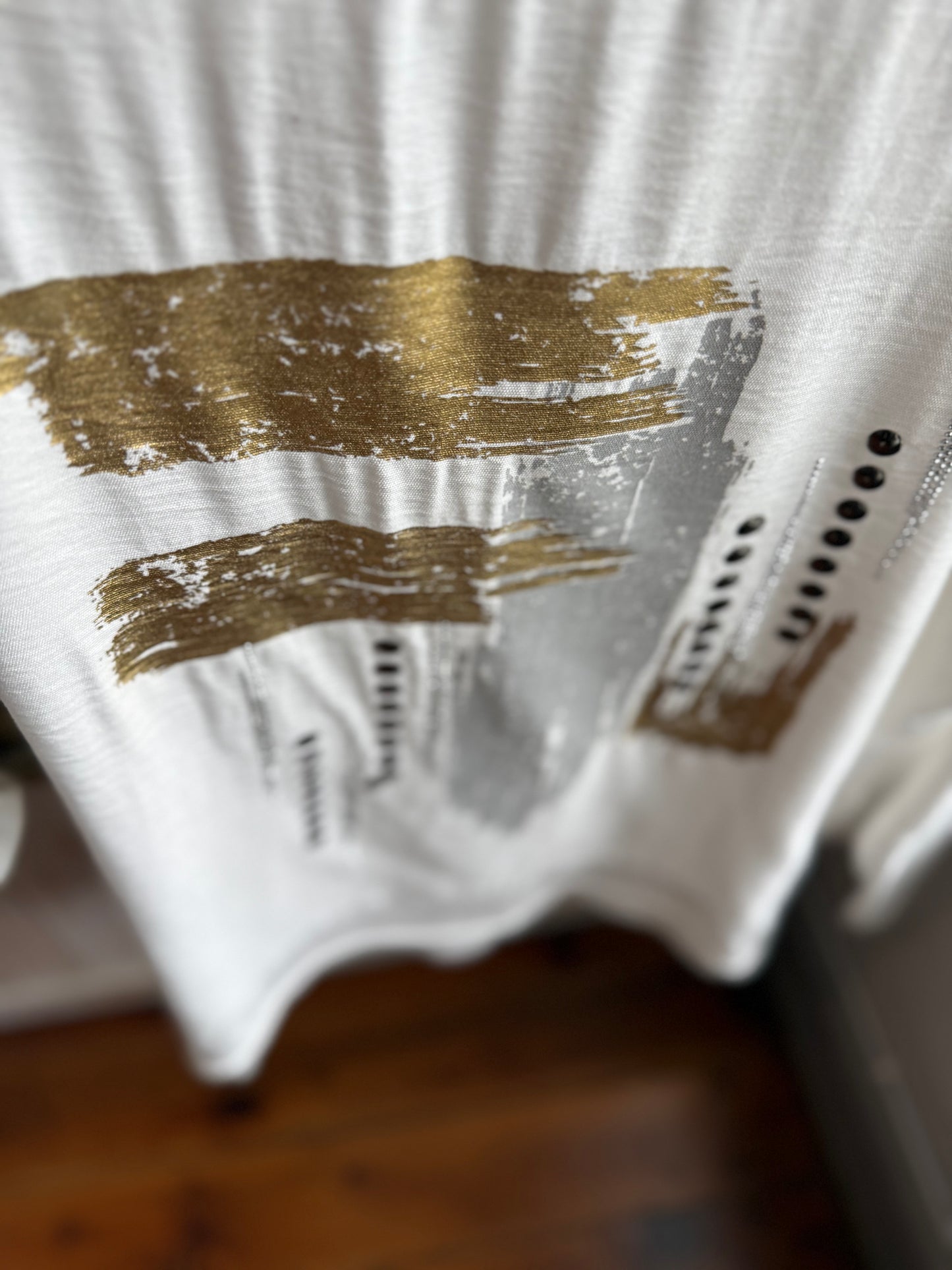 Mixed Metals Blouse White