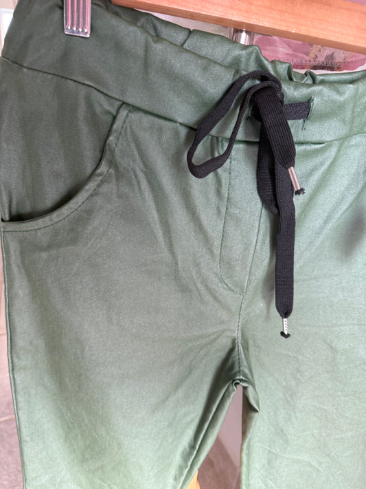 Pleather Pant Green