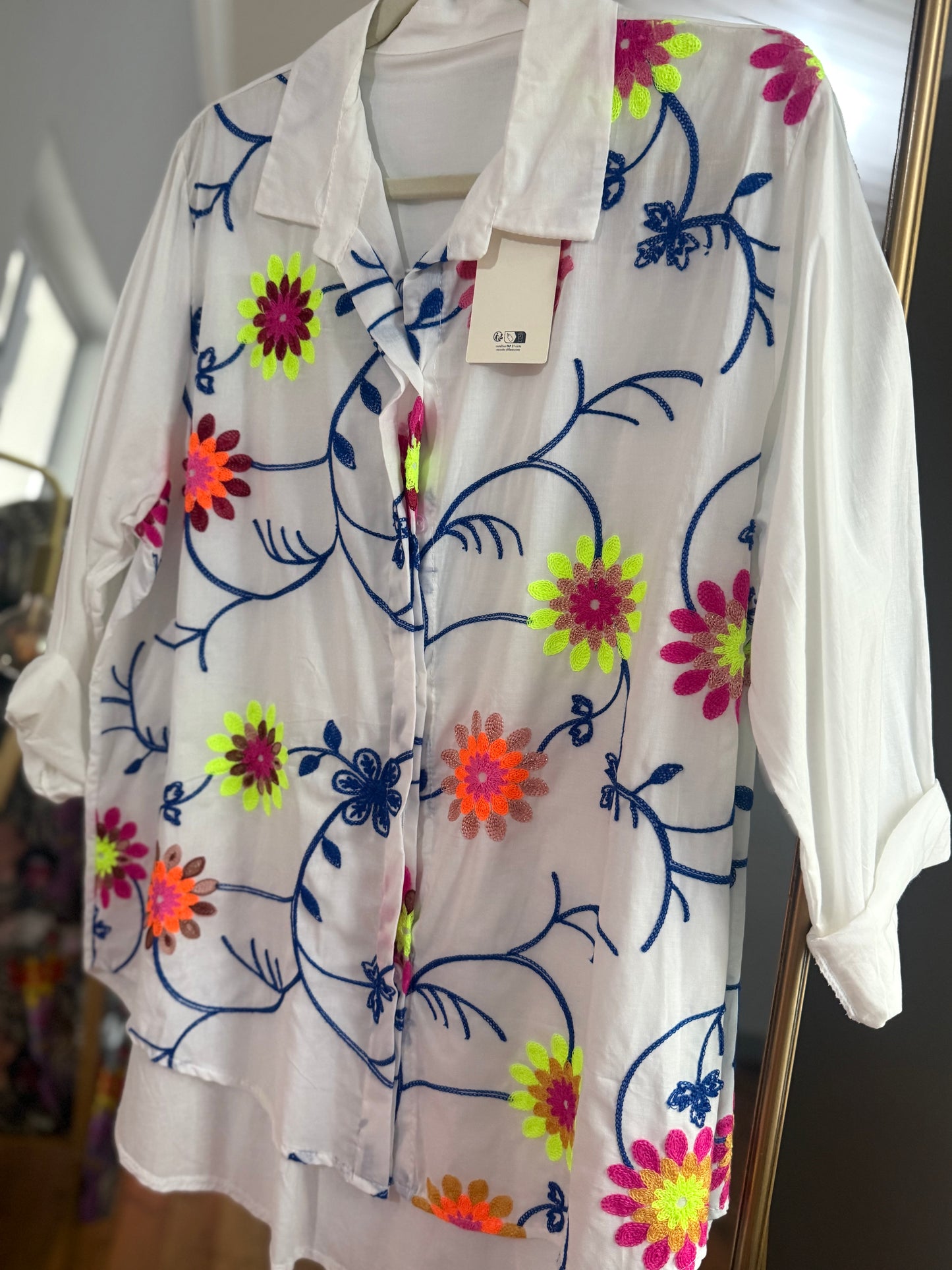 Neon Dreams Blouse White
