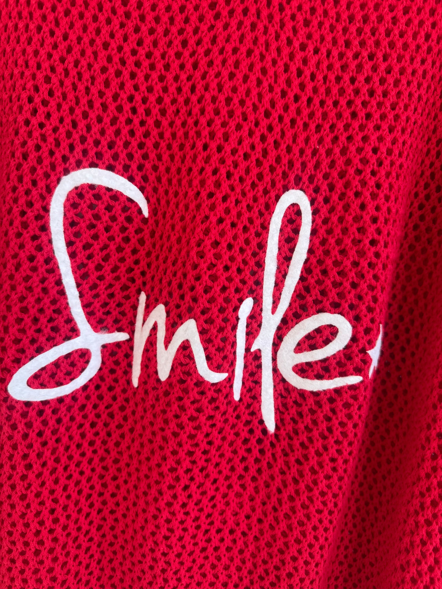 Smile Crochet Red