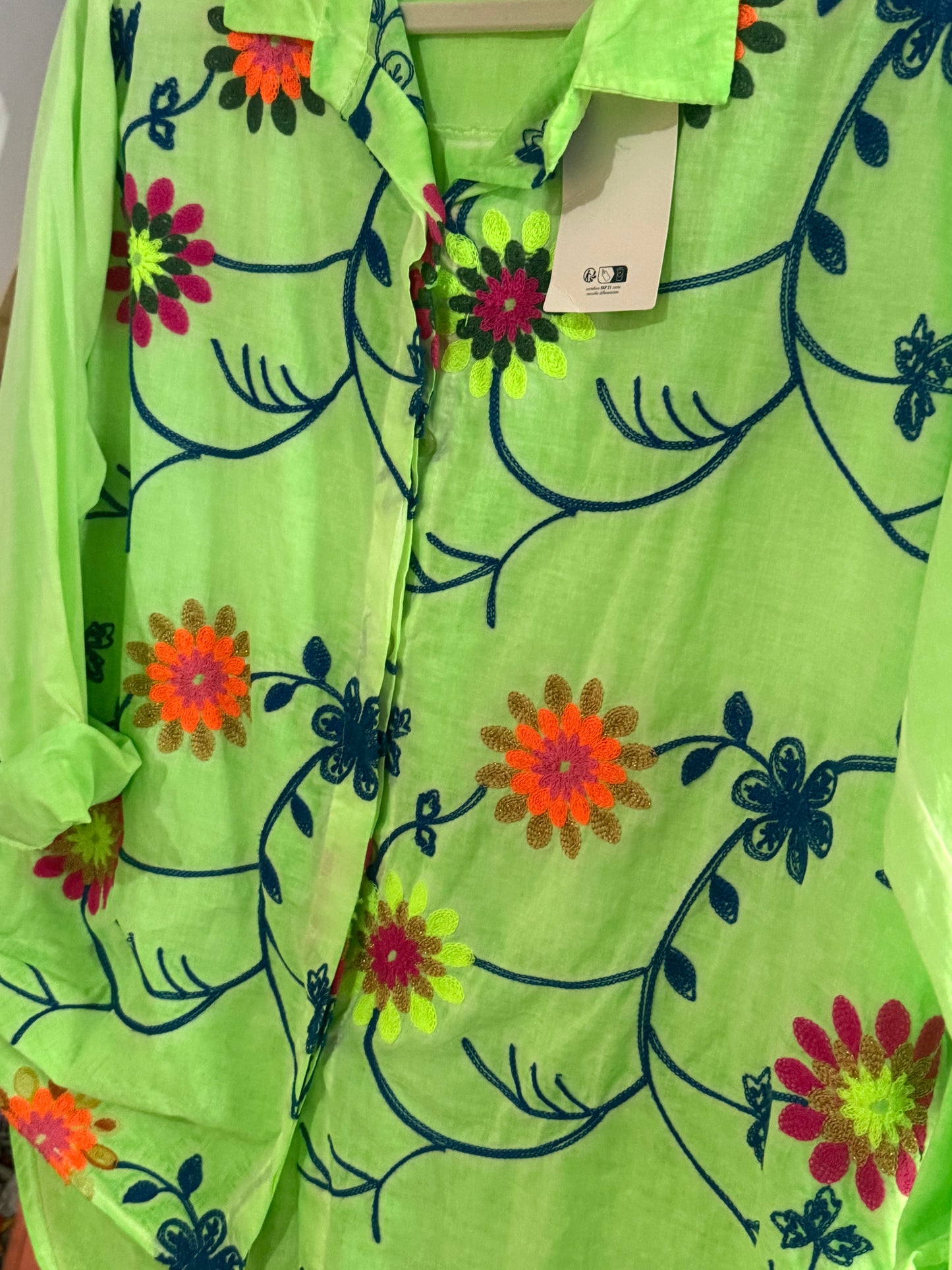 Neon Dreams Blouse Green