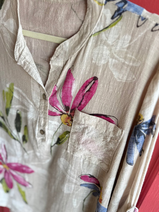 Dylan_Floral Sequin Stone Blouse