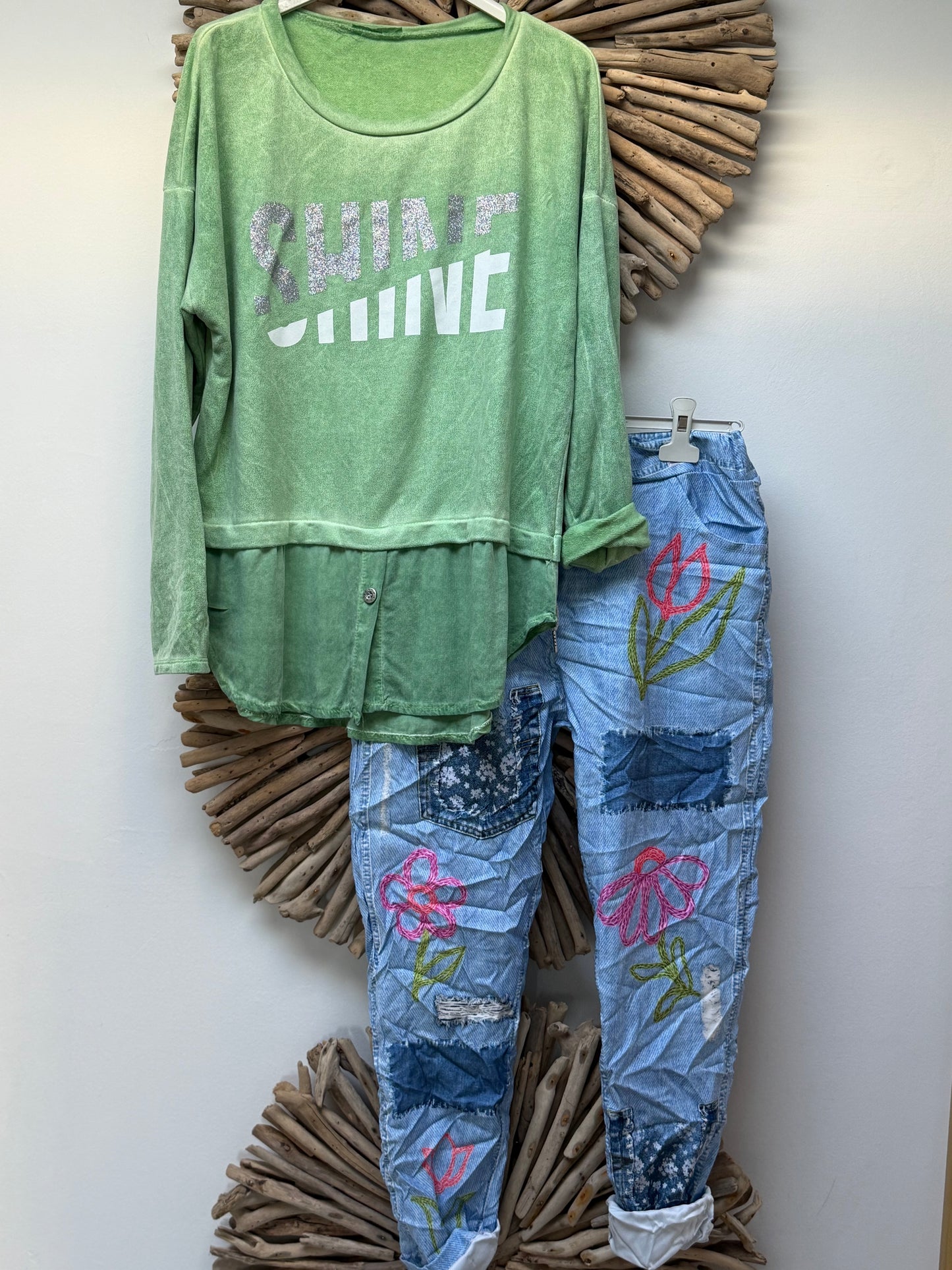 Shine blouse Green