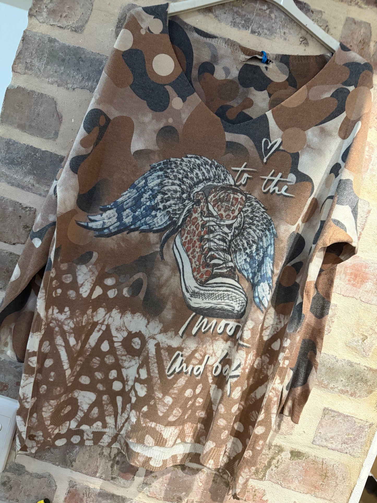 To The Moon Blouse Mocha