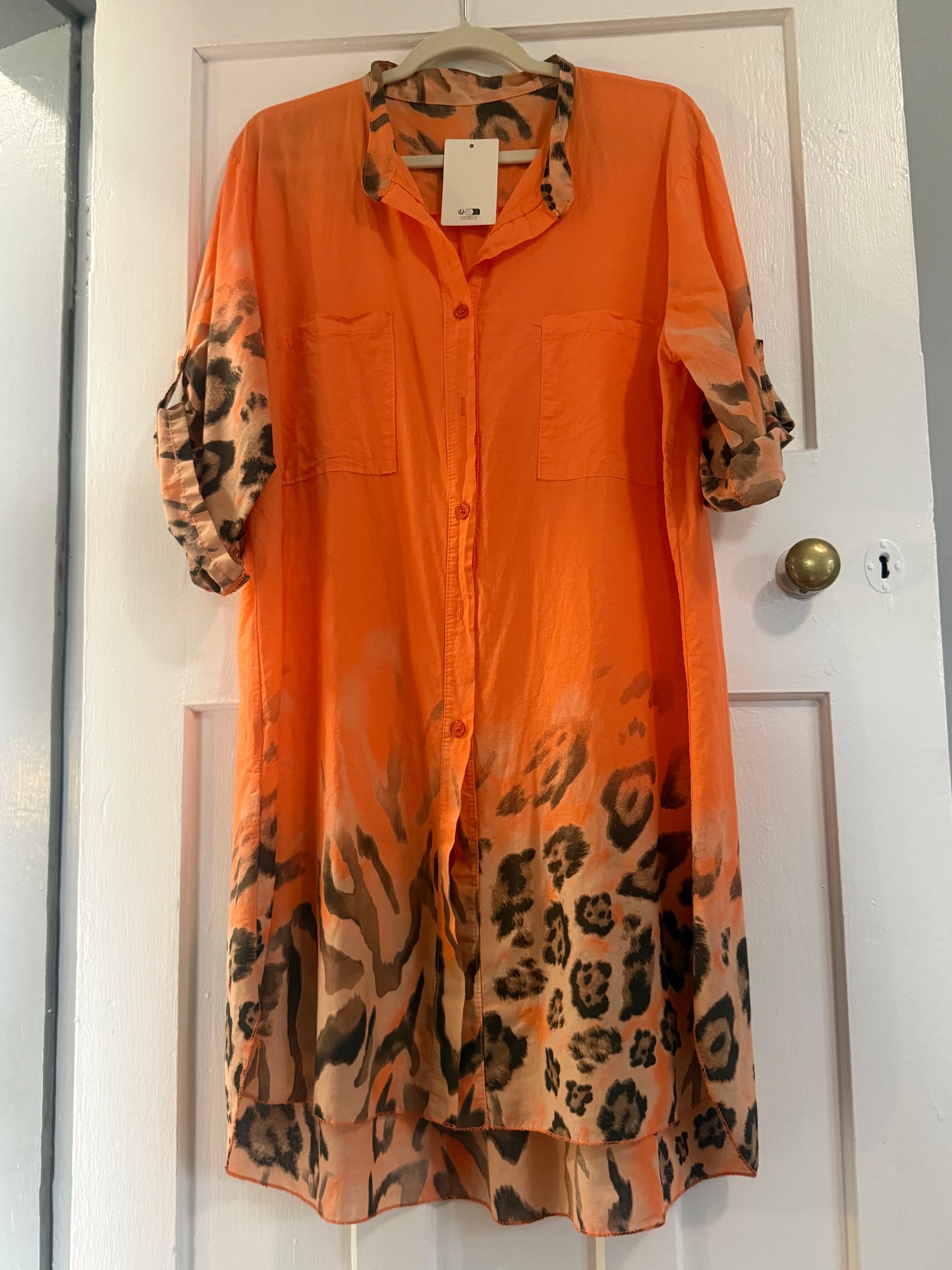 Leopard Dress/Blouse Orange