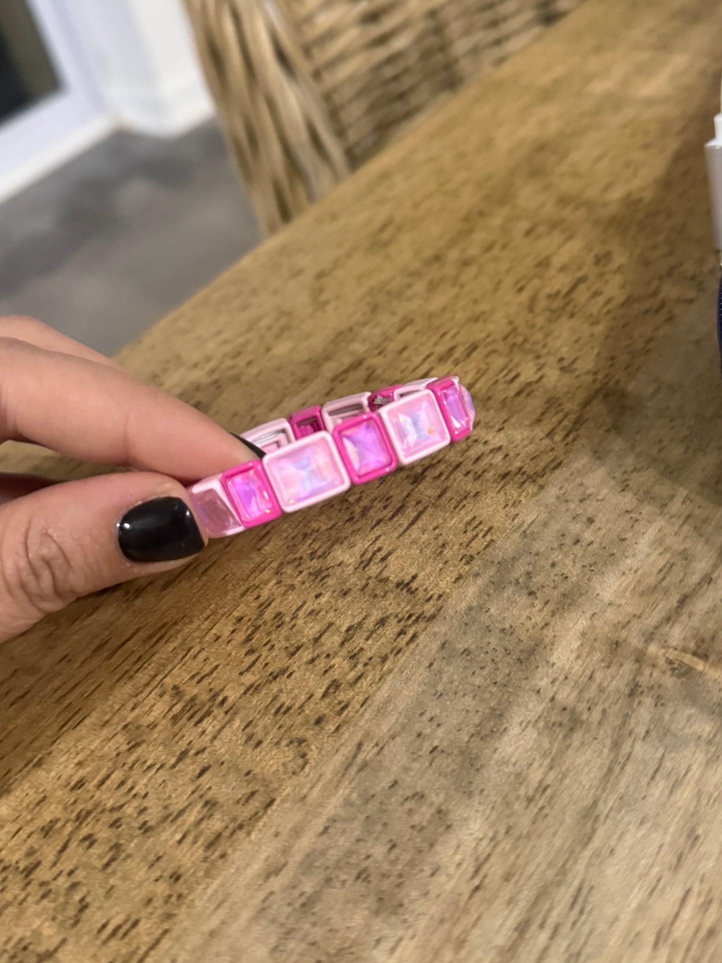 Bling Square Pink Bracelet