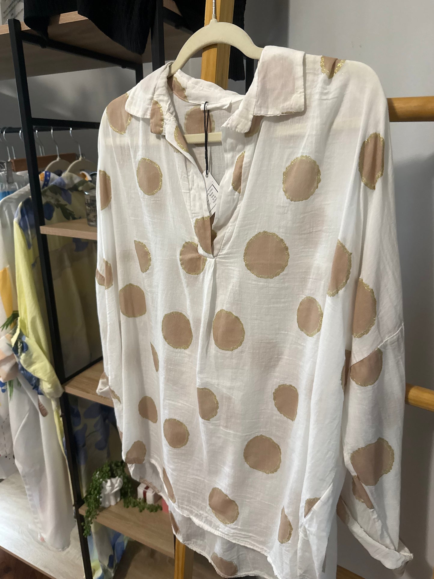 Dolly Cotton Blouse Nude