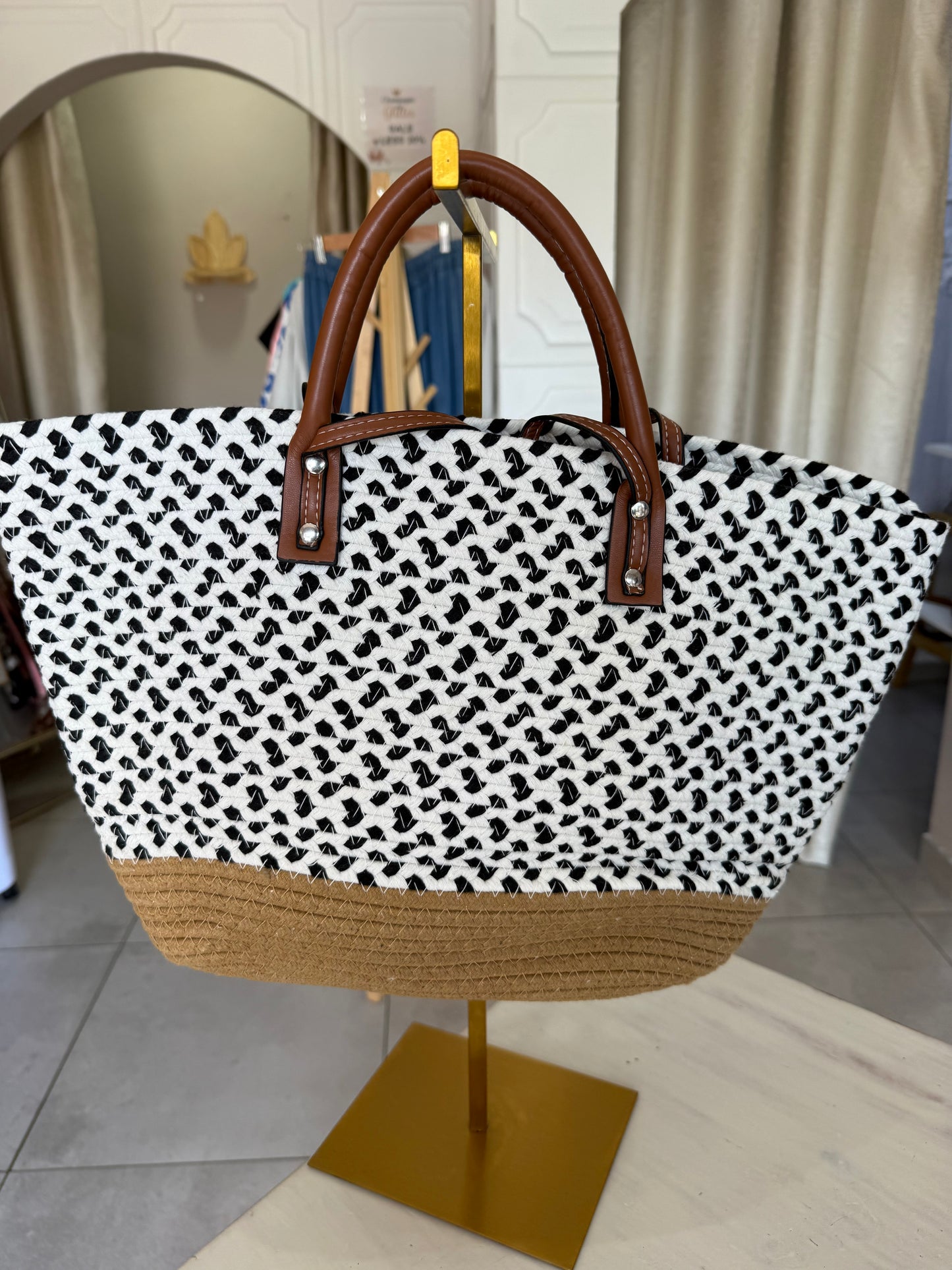 Waffle Black Bag
