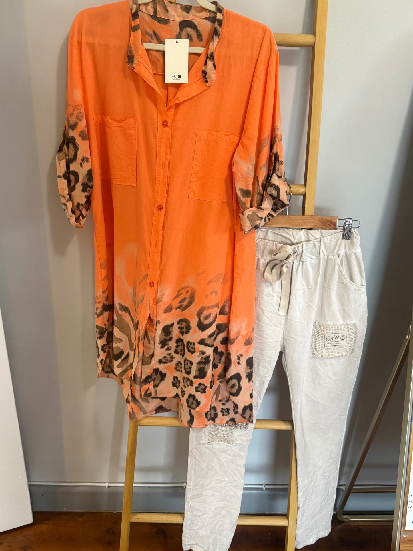 Leopard Dress/Blouse Orange