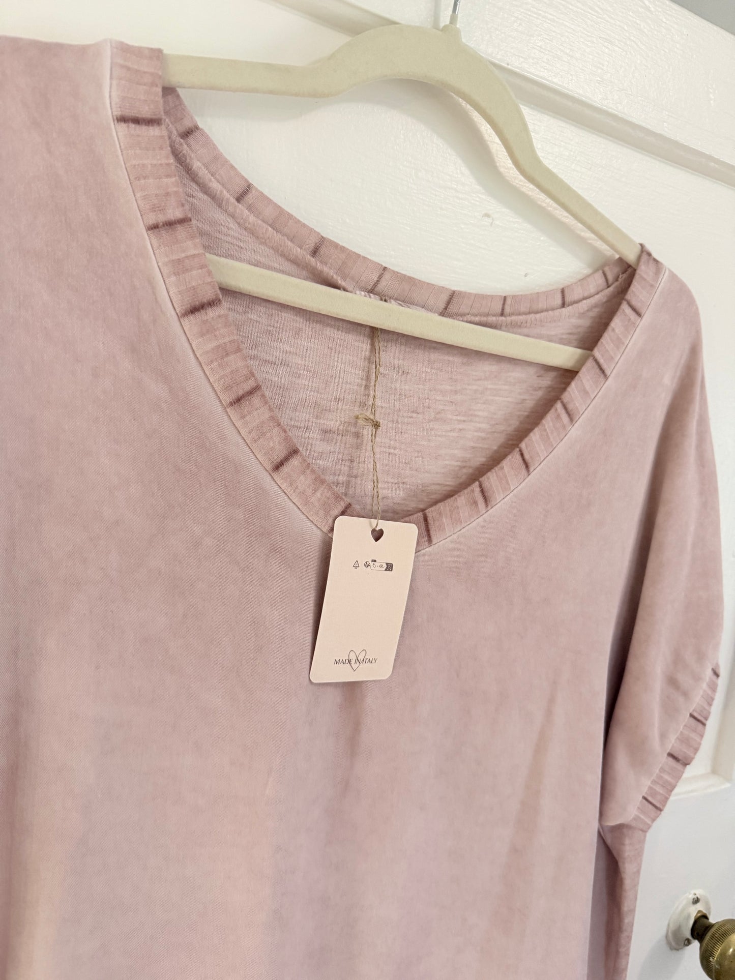 V Neck Blouse Mauve
