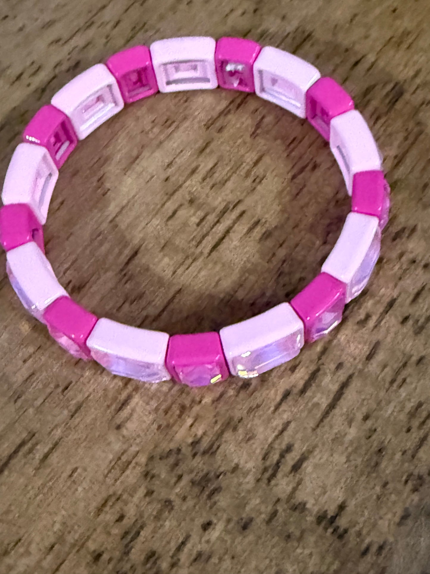 Bling Square Pink Bracelet