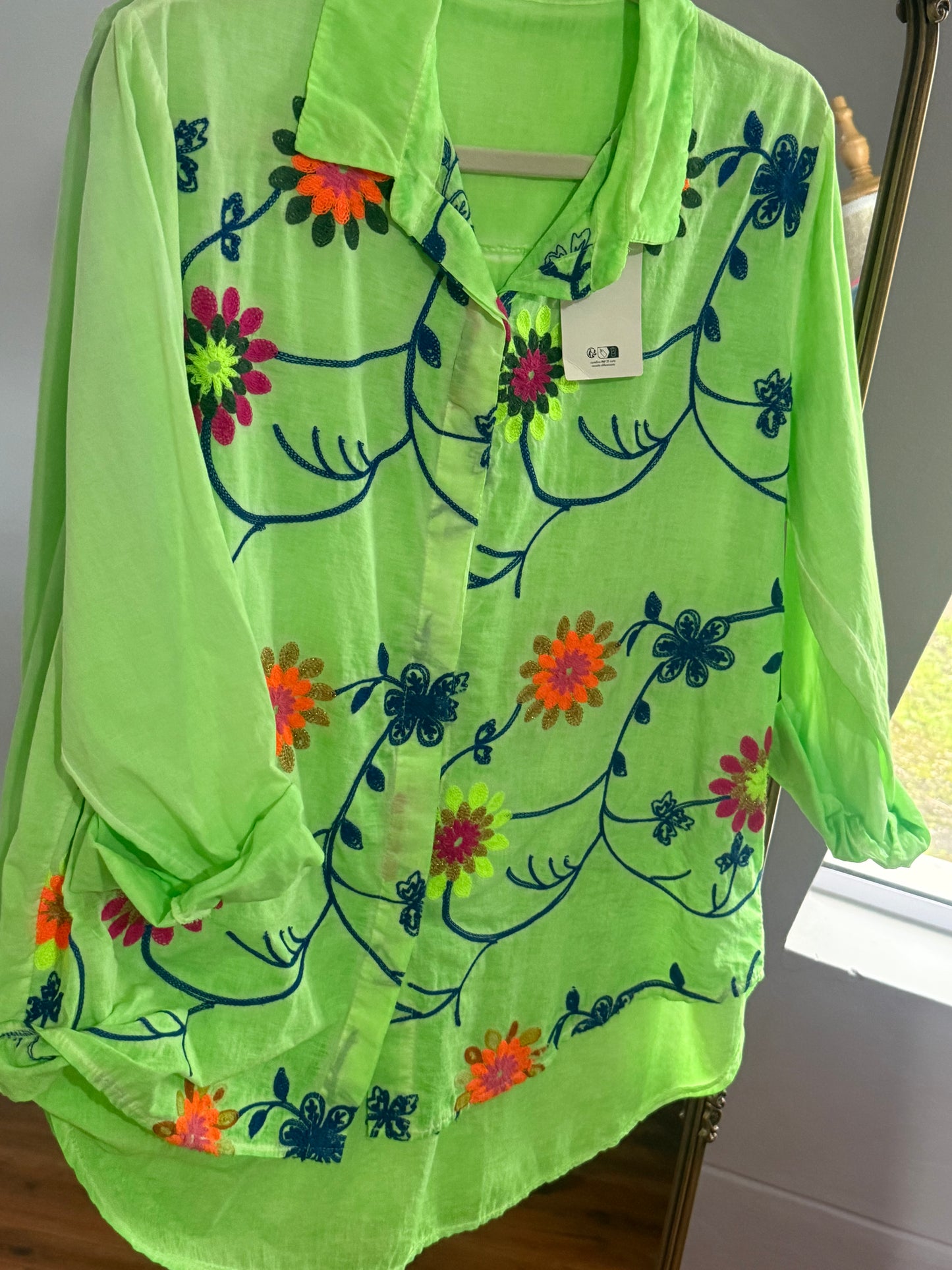 Neon Dreams Blouse Green