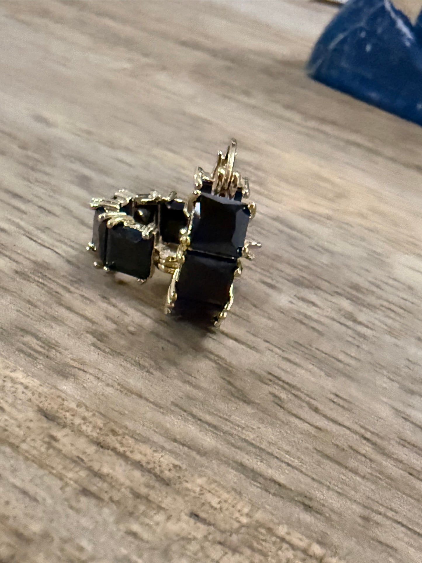 Black CZ Hoops 2