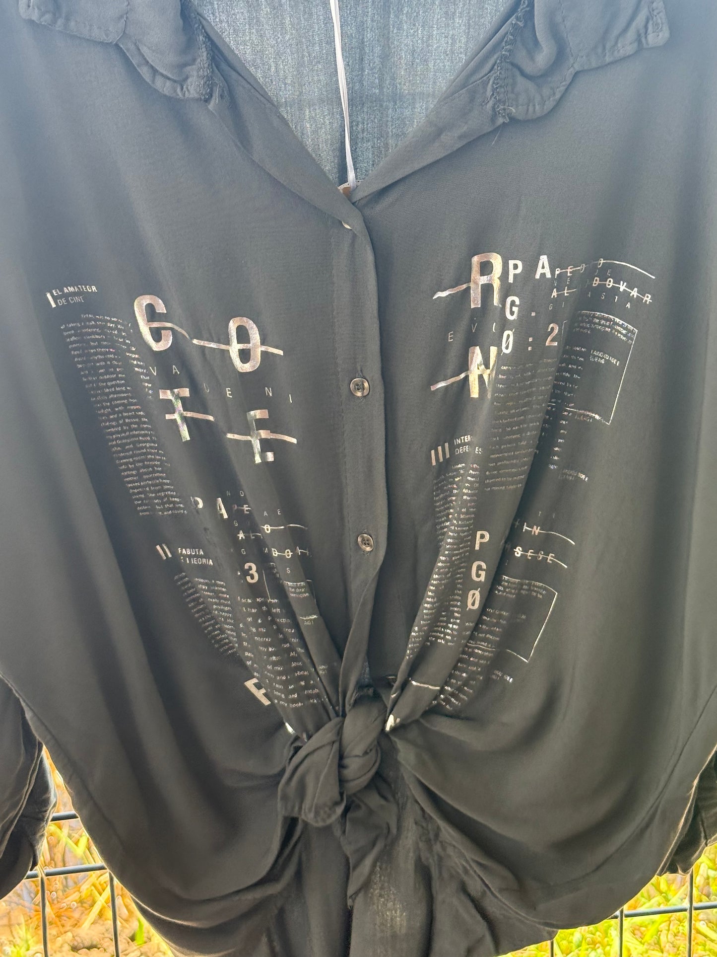 Graffiti Blouse Grey