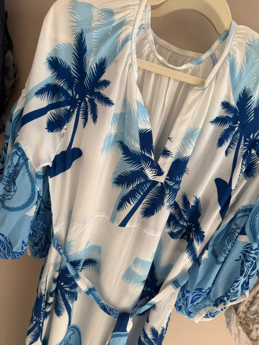 Palm Blue Dress