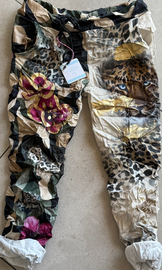 Leopard Flower Pant