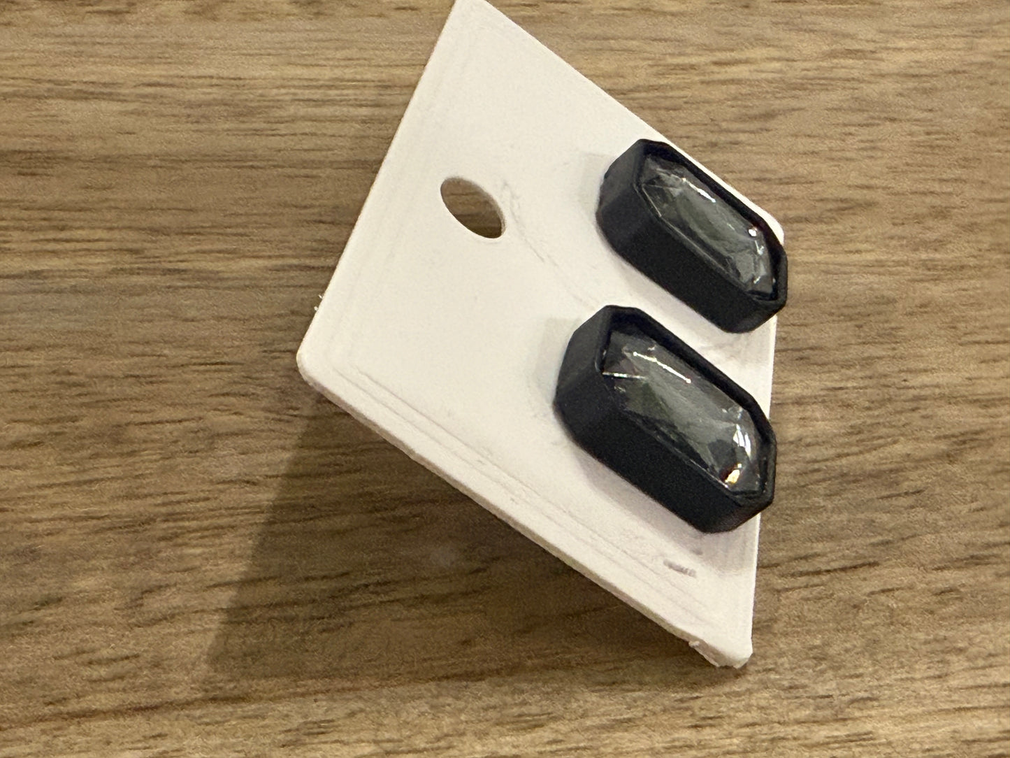 Large Square Black Studs