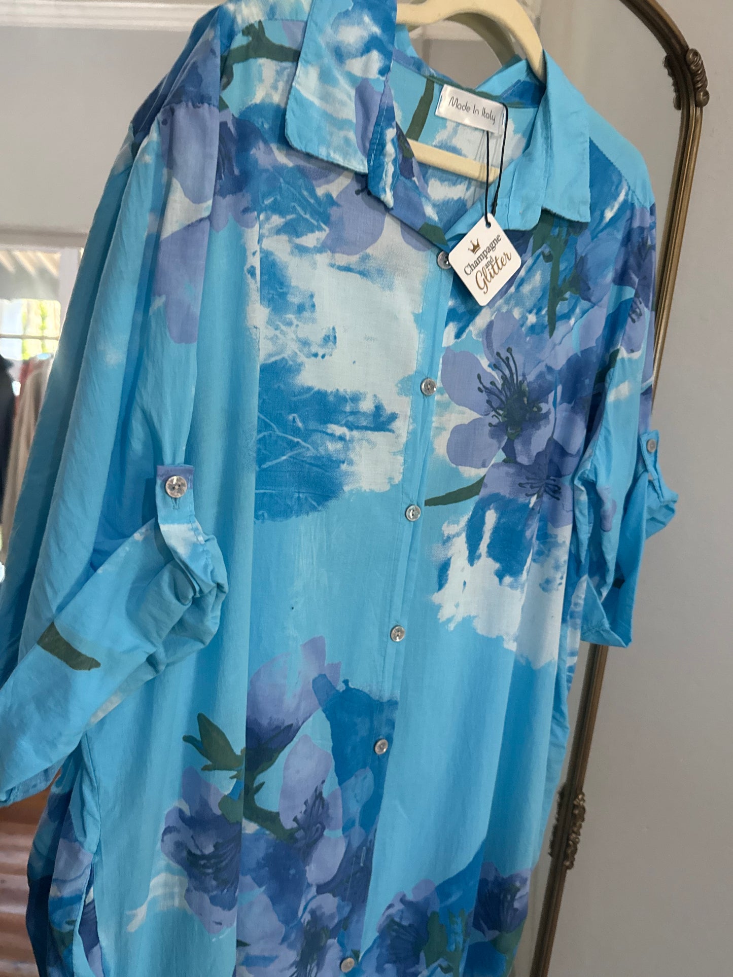 Annette Cotton Turquoise Dress