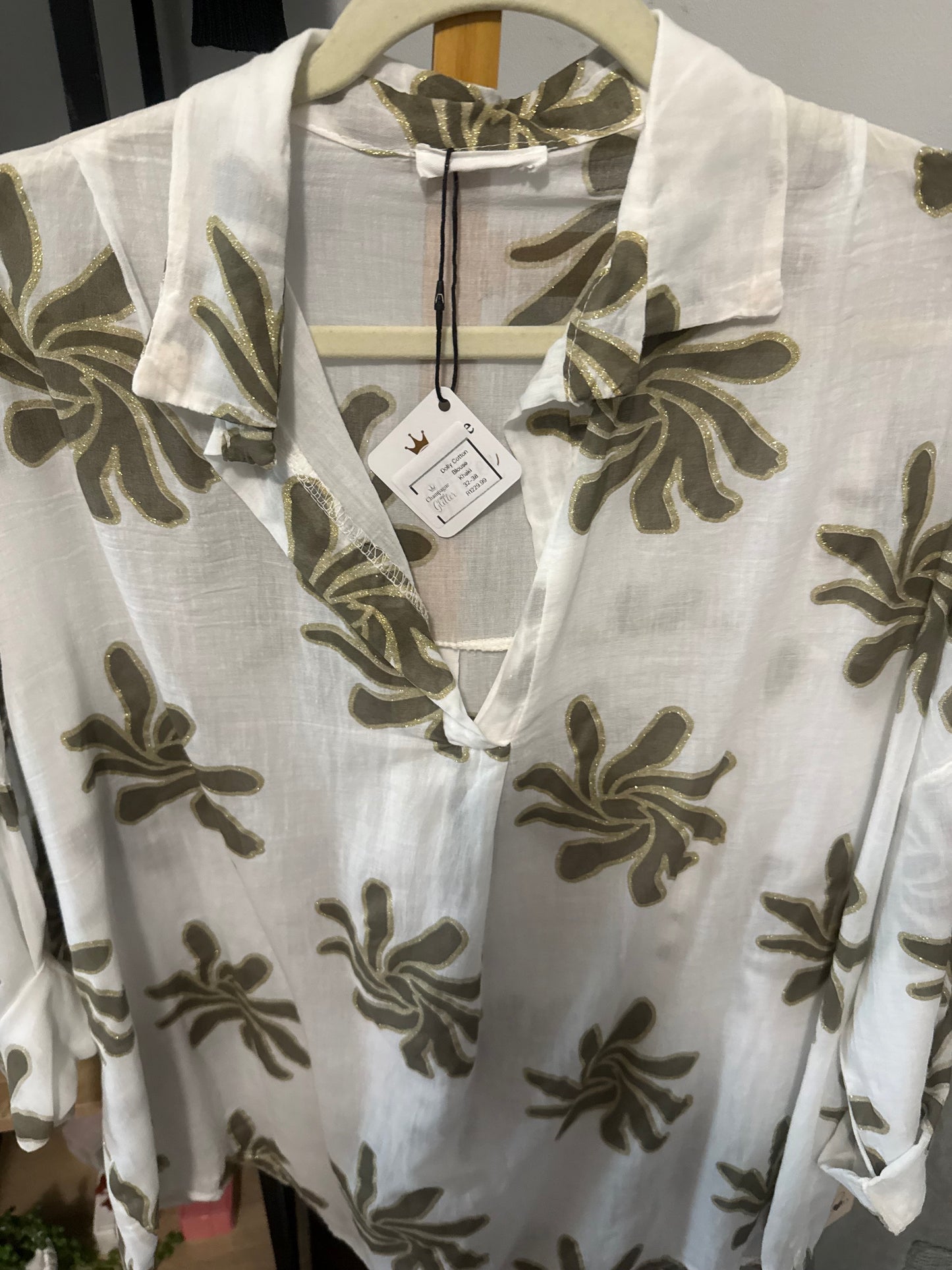 Dolly Cotton Blouse Khaki