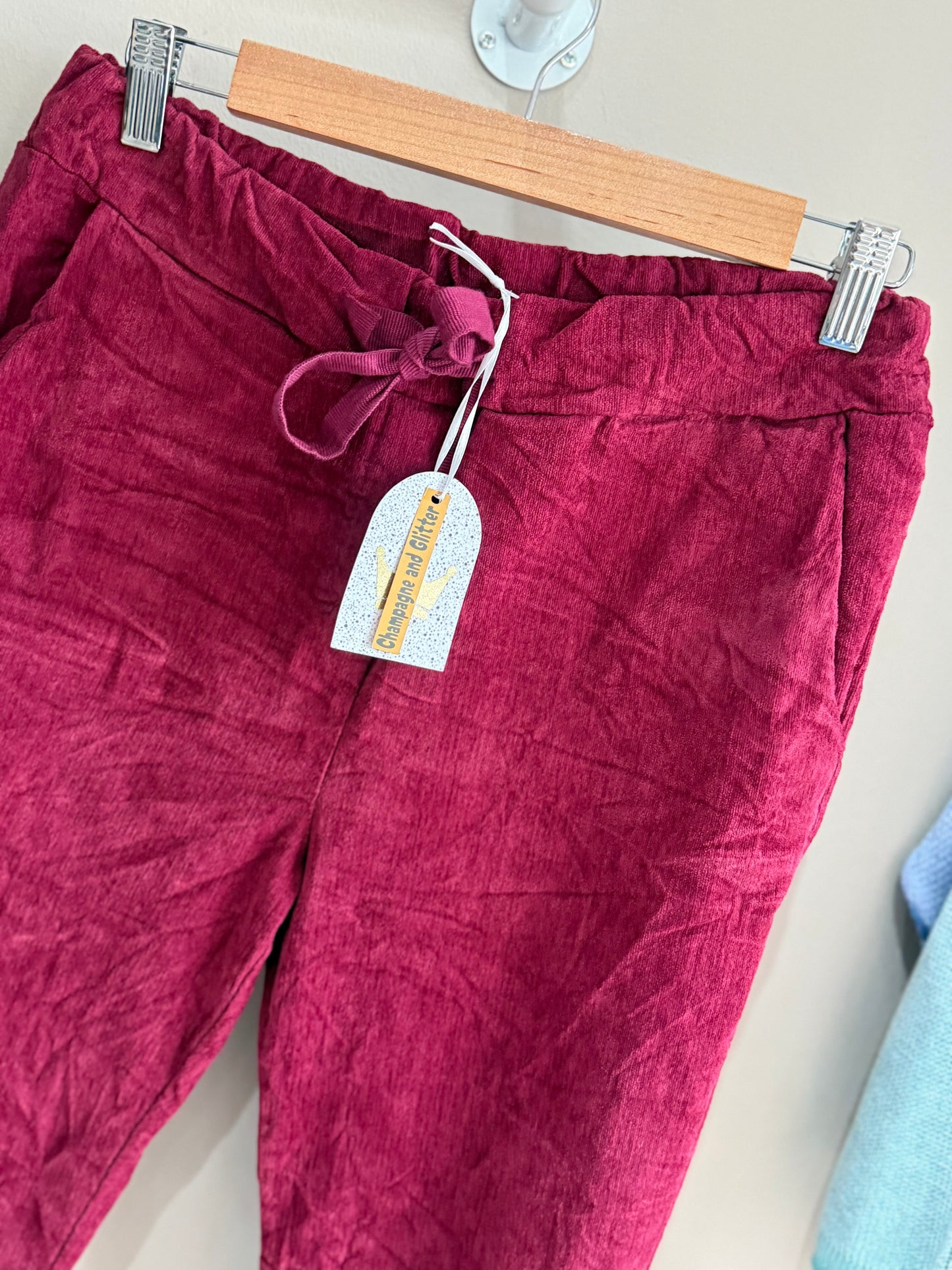 Raven Courduroy Pants Maroon