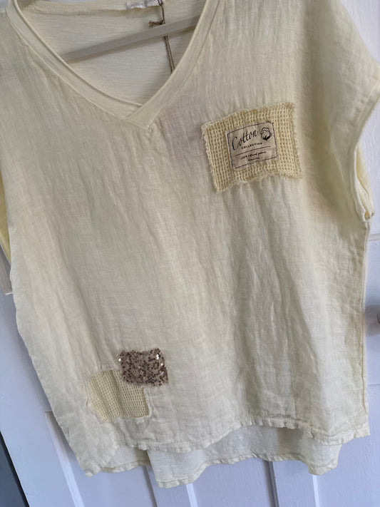 Cotton Bling Tee Yellow