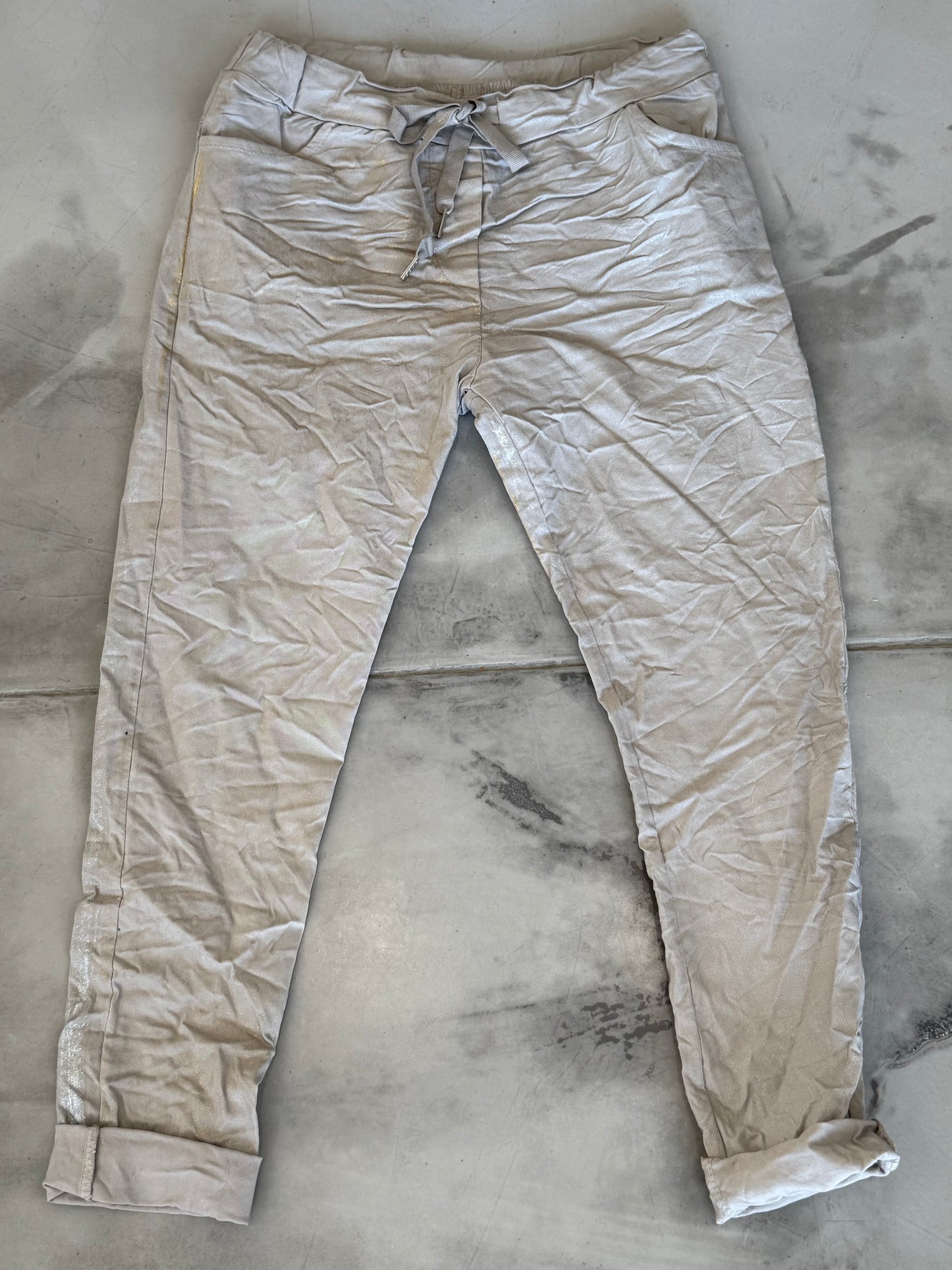 Metalic Pant Nude