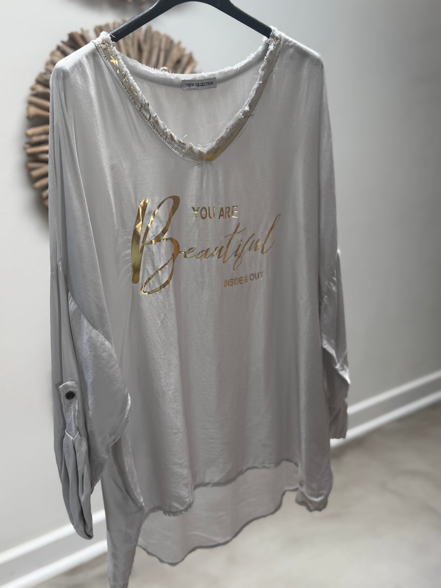 Believe Blouse Dove Grey