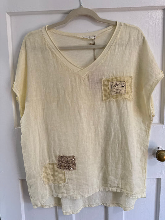 Cotton Bling Tee Yellow