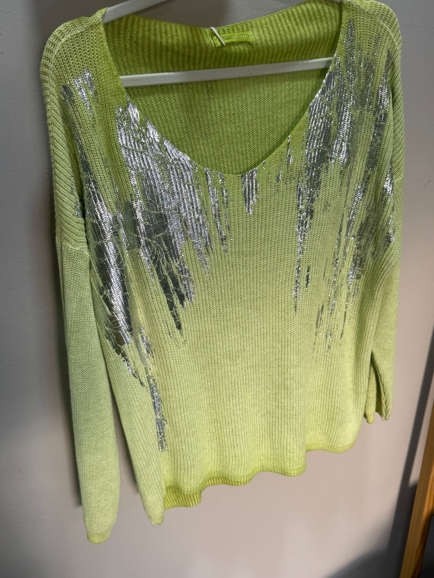 Foiled Knit Lime