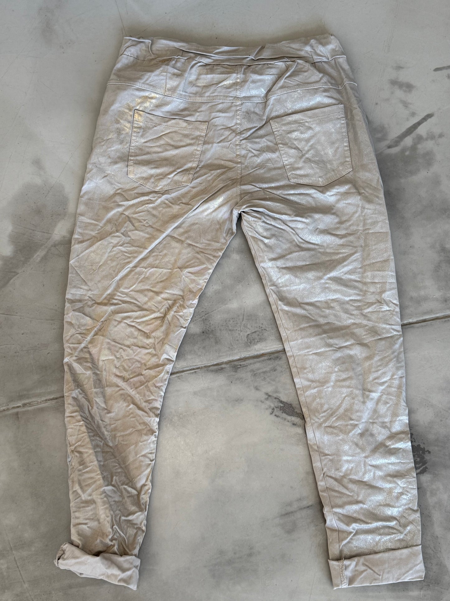 Metalic Pant Nude