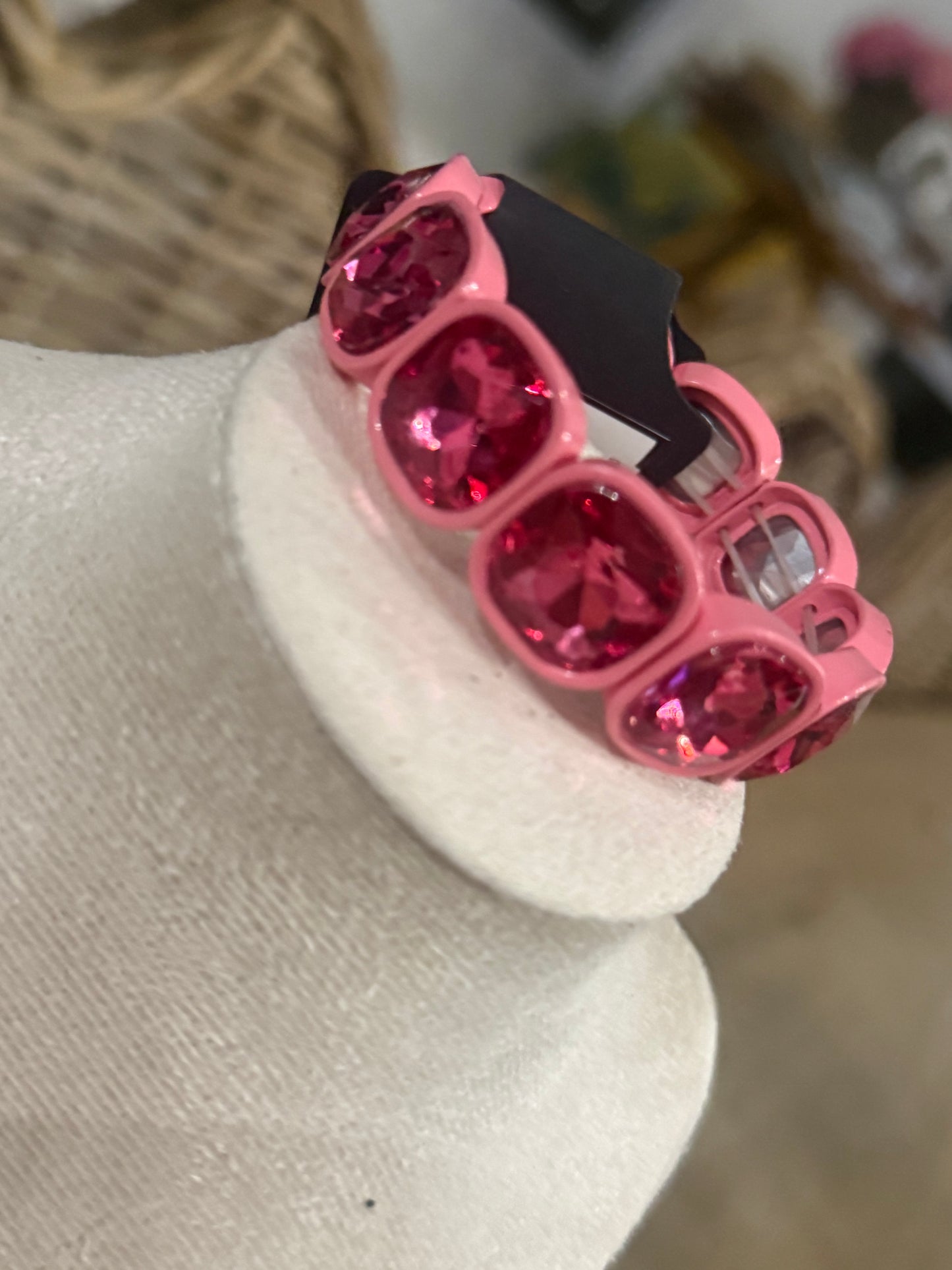 Square Pink Diamond Bracelet