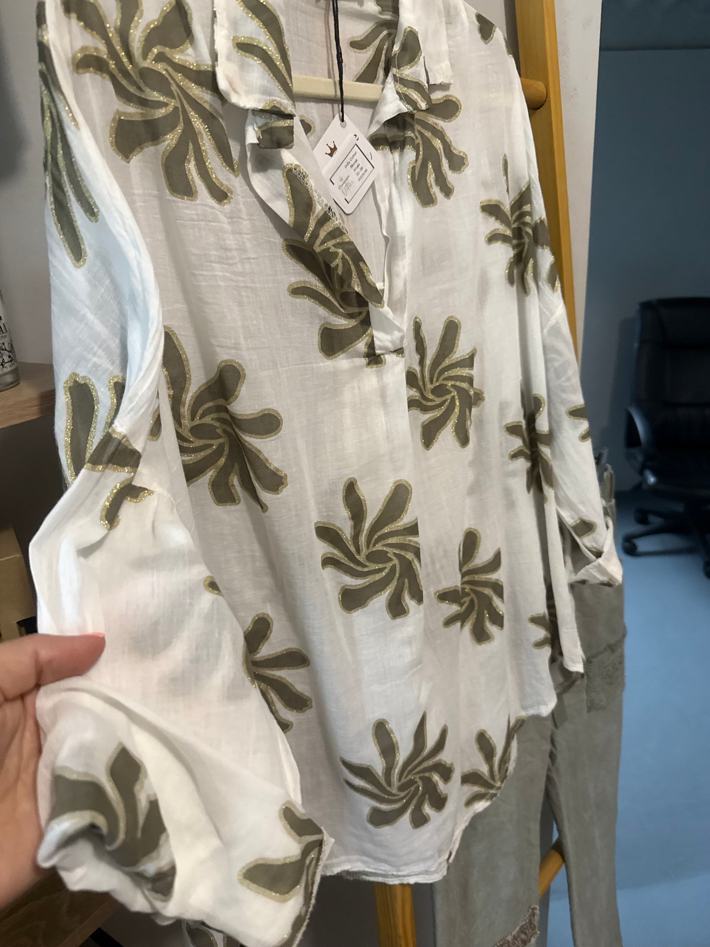 Dolly Cotton Blouse Khaki