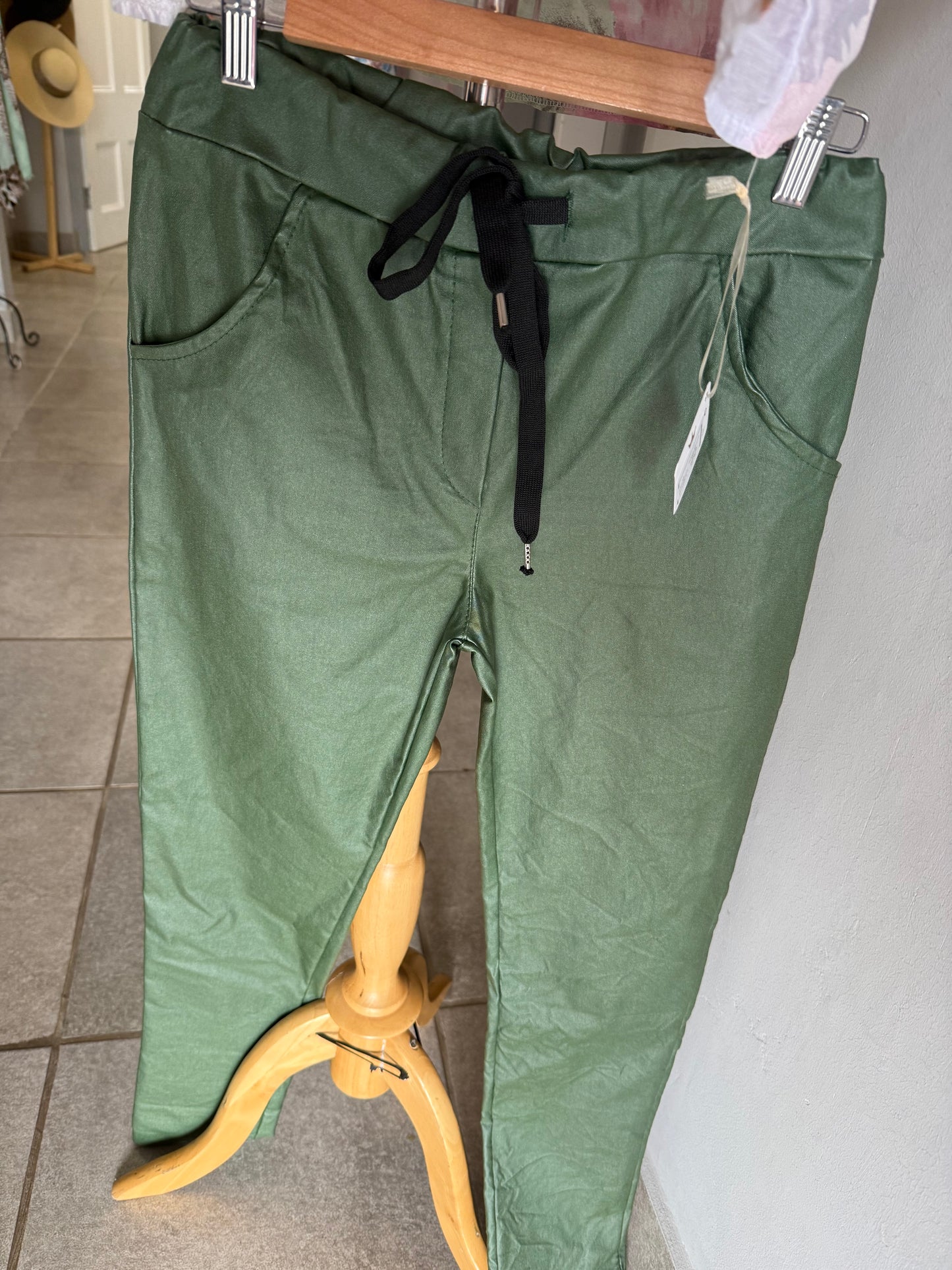 Pleather Pant Green