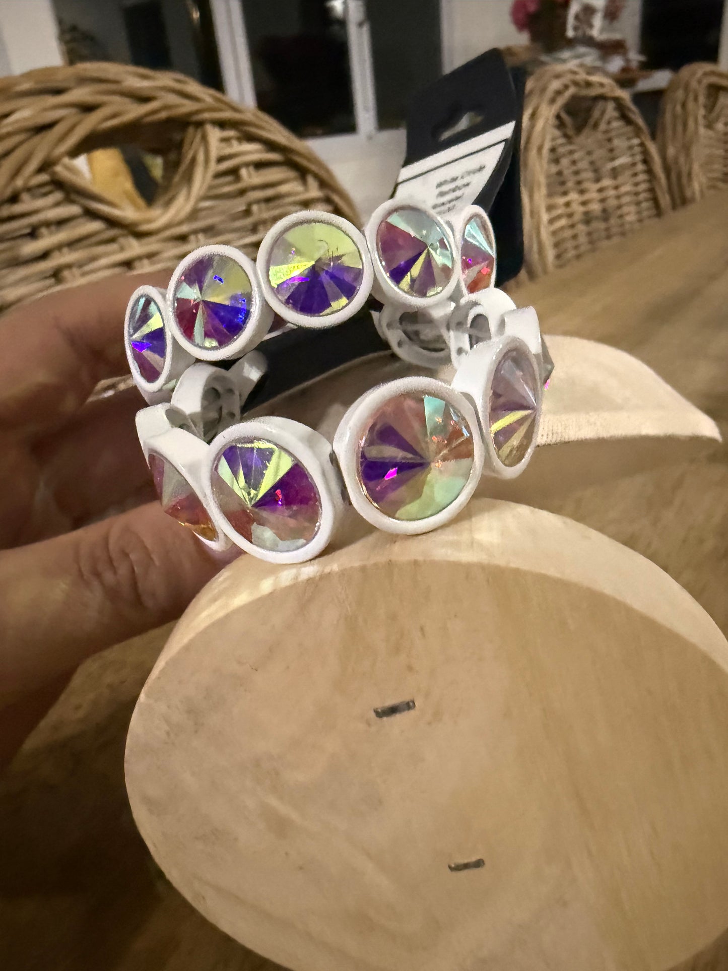 White Circle Rainbow Bracelet