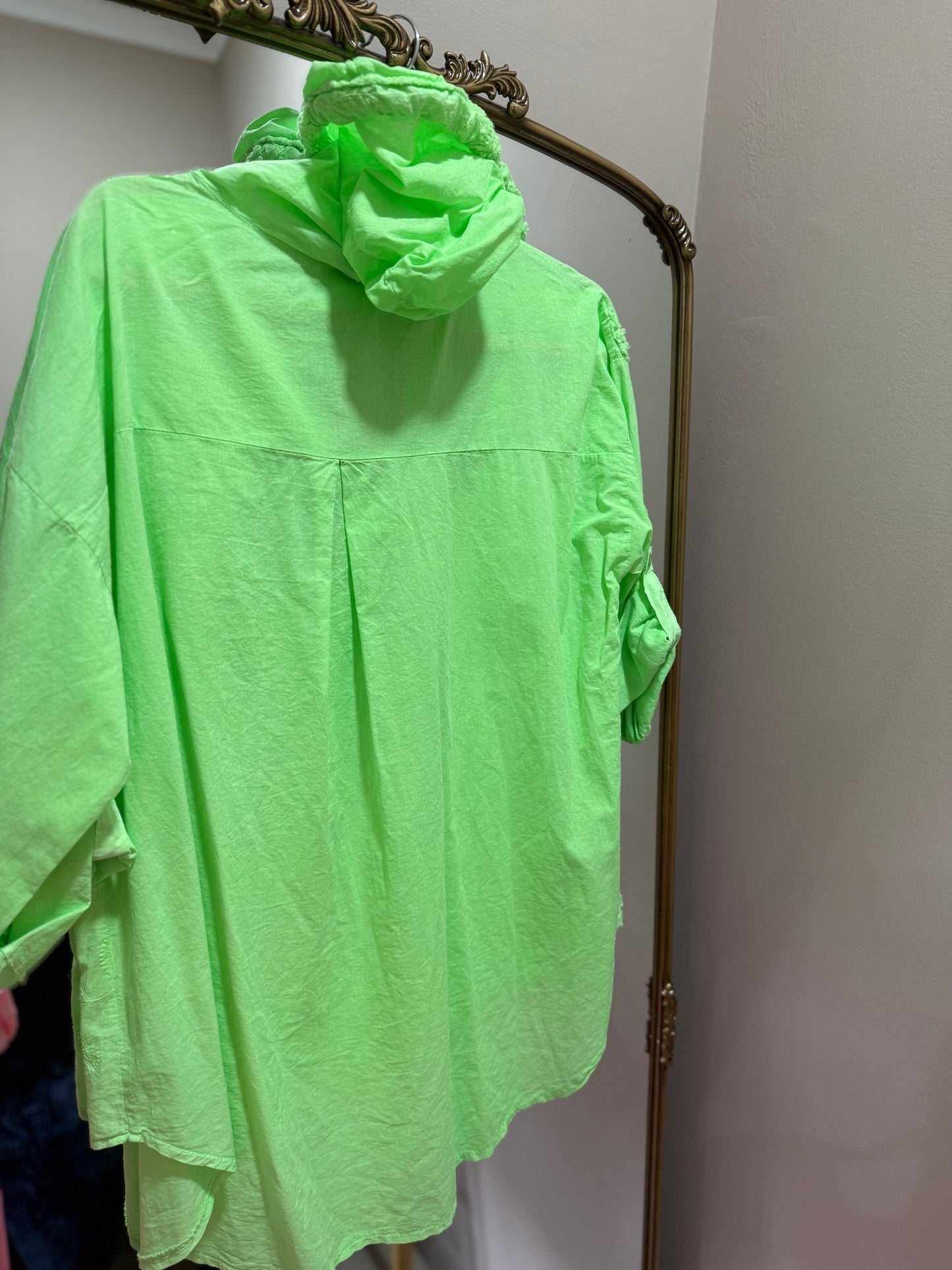 Ruffled Blouse Green