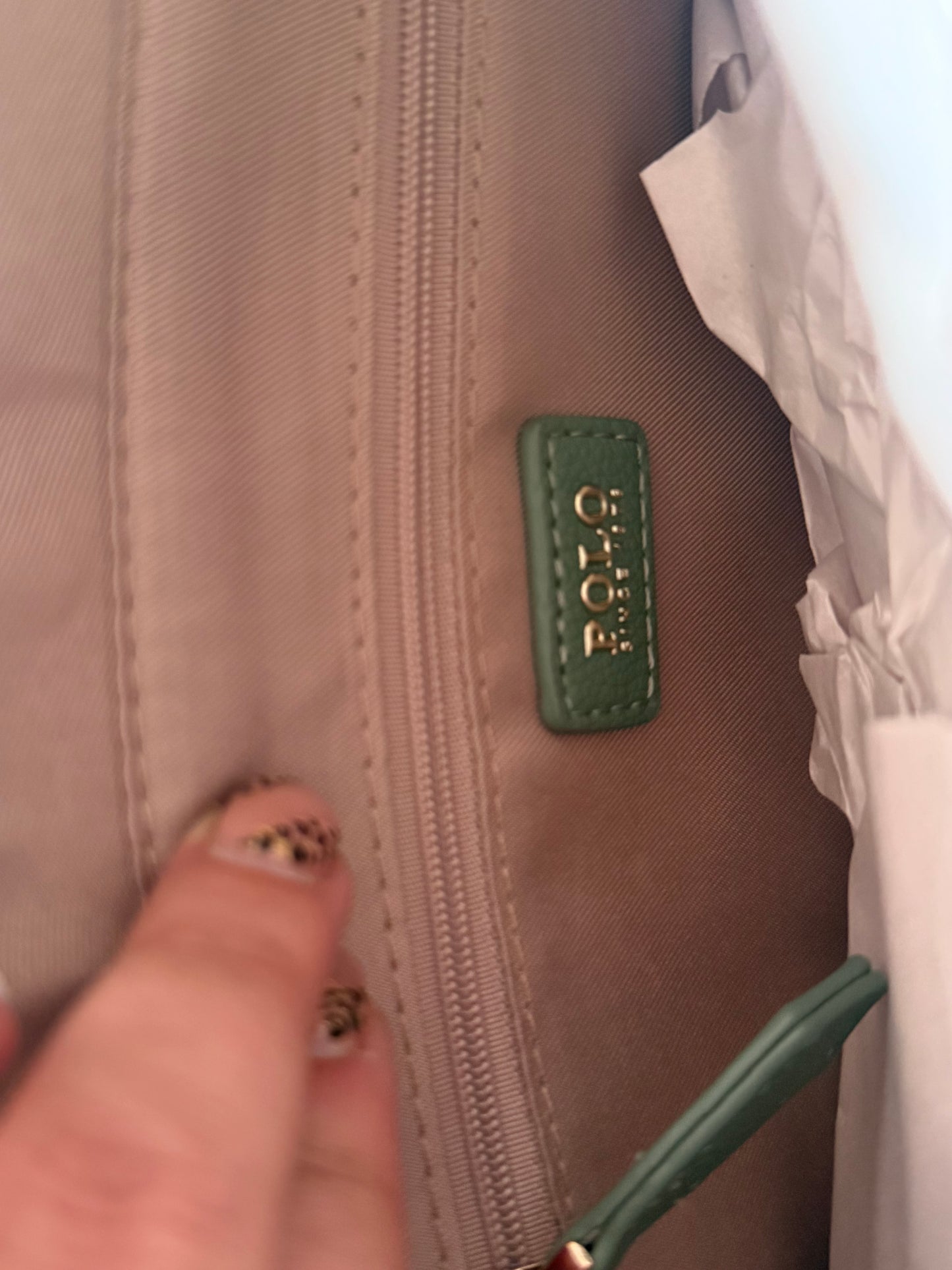 8053 Polo Matcha Small Shopper