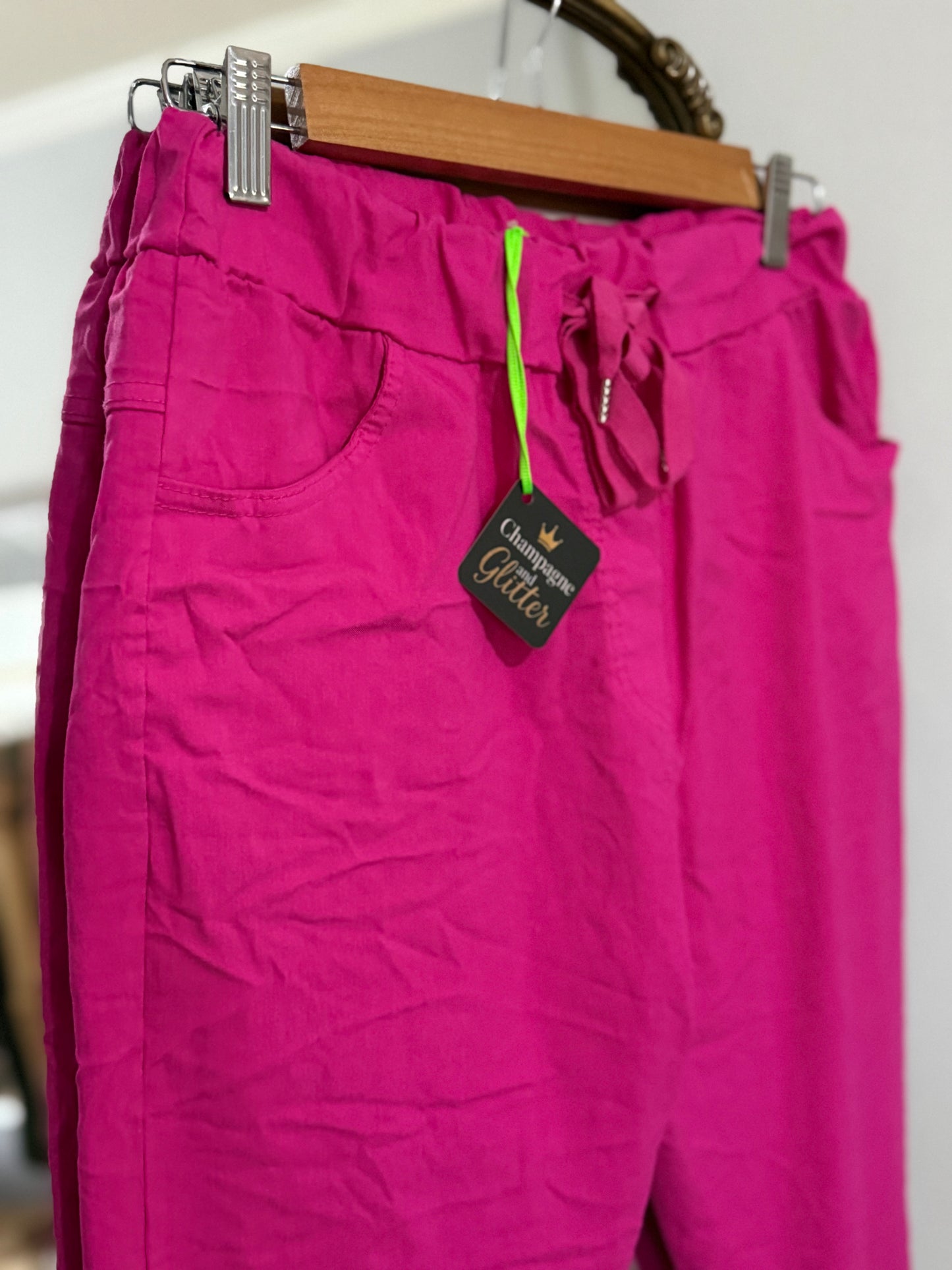 Kaelie Cotton Pants_Fuschia
