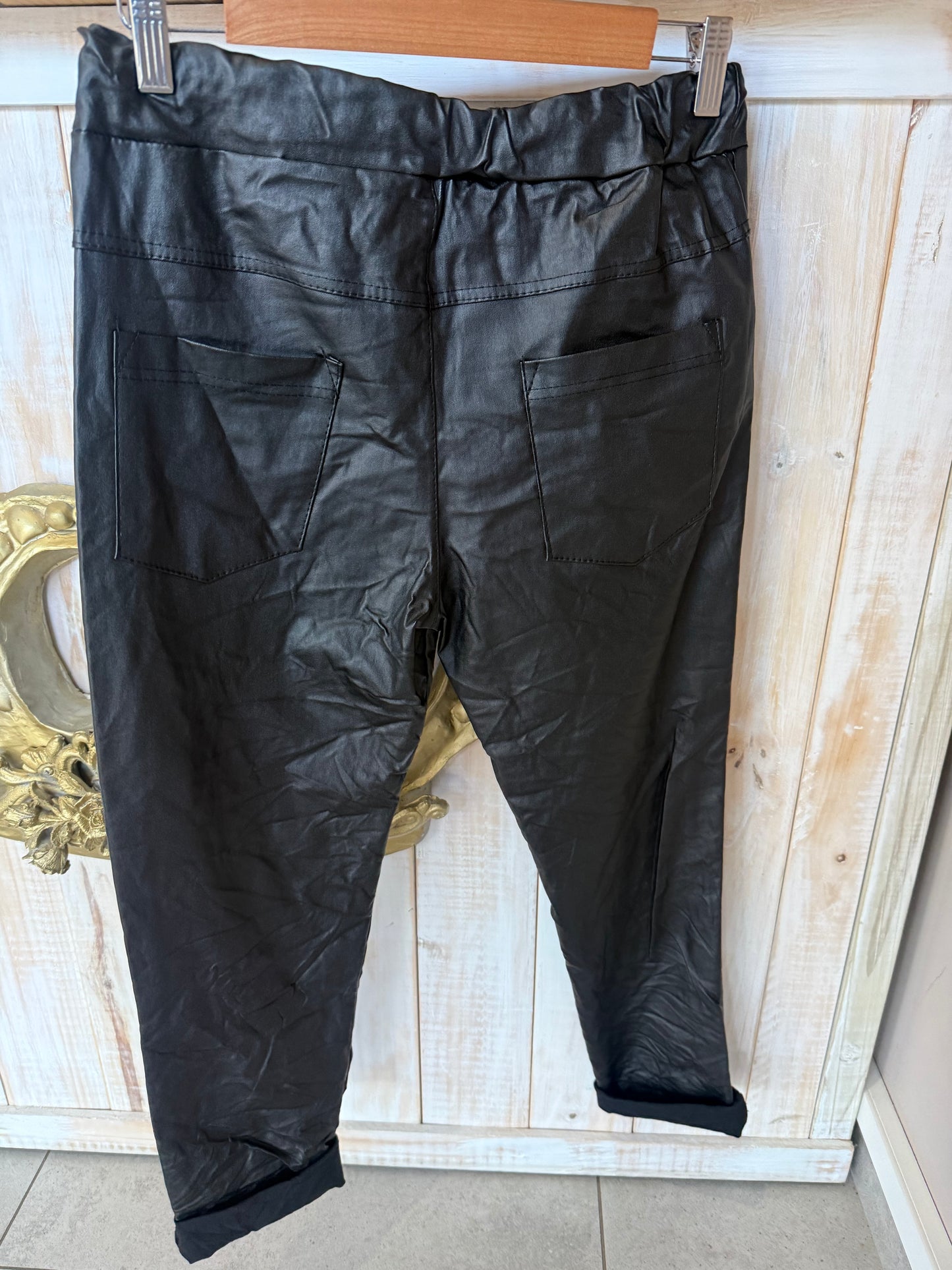 Pleather look Black