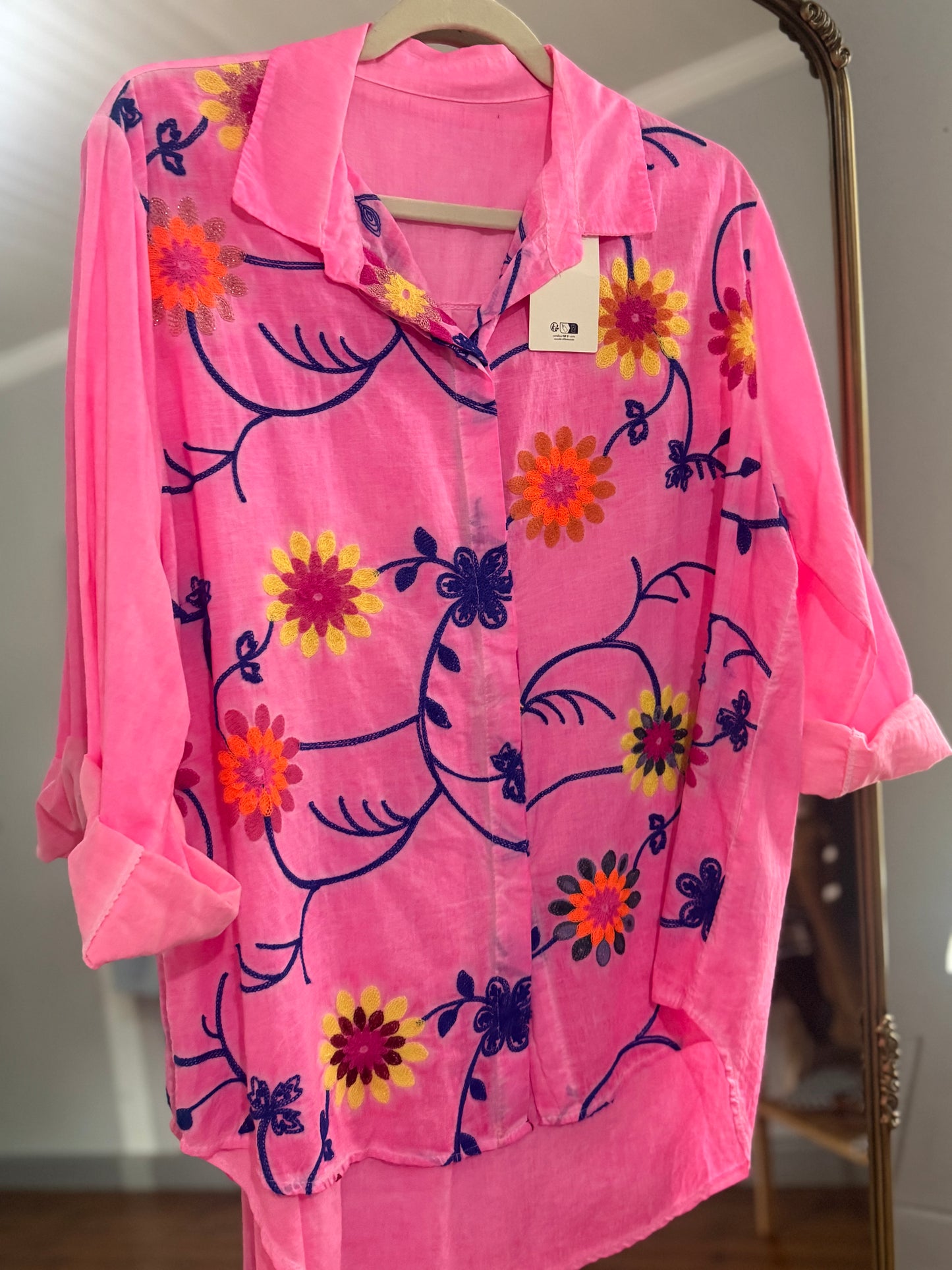 Neon Dreams Blouse Pink